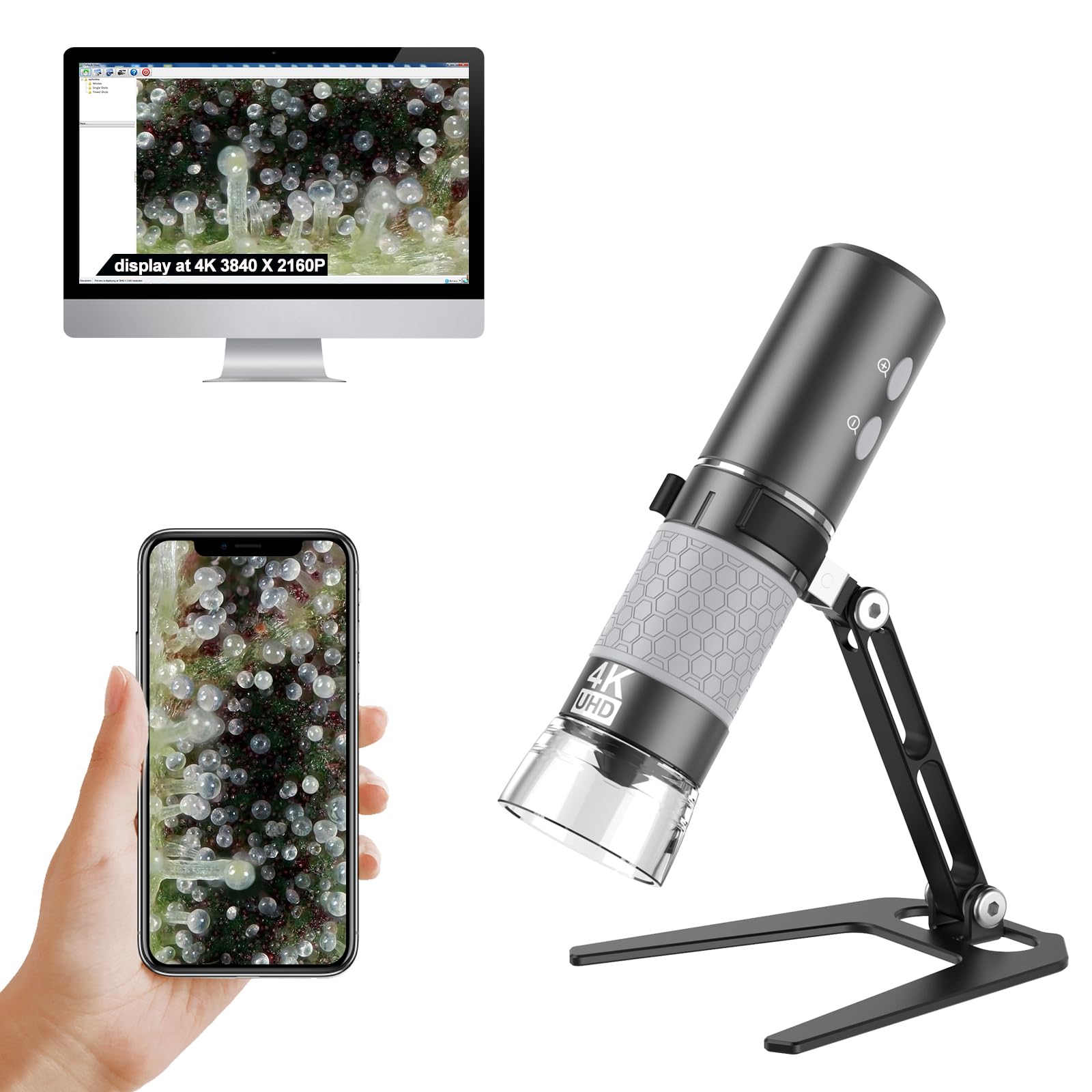 Ninyoon Microscopio WiFi 4K Digitale 50-1000X