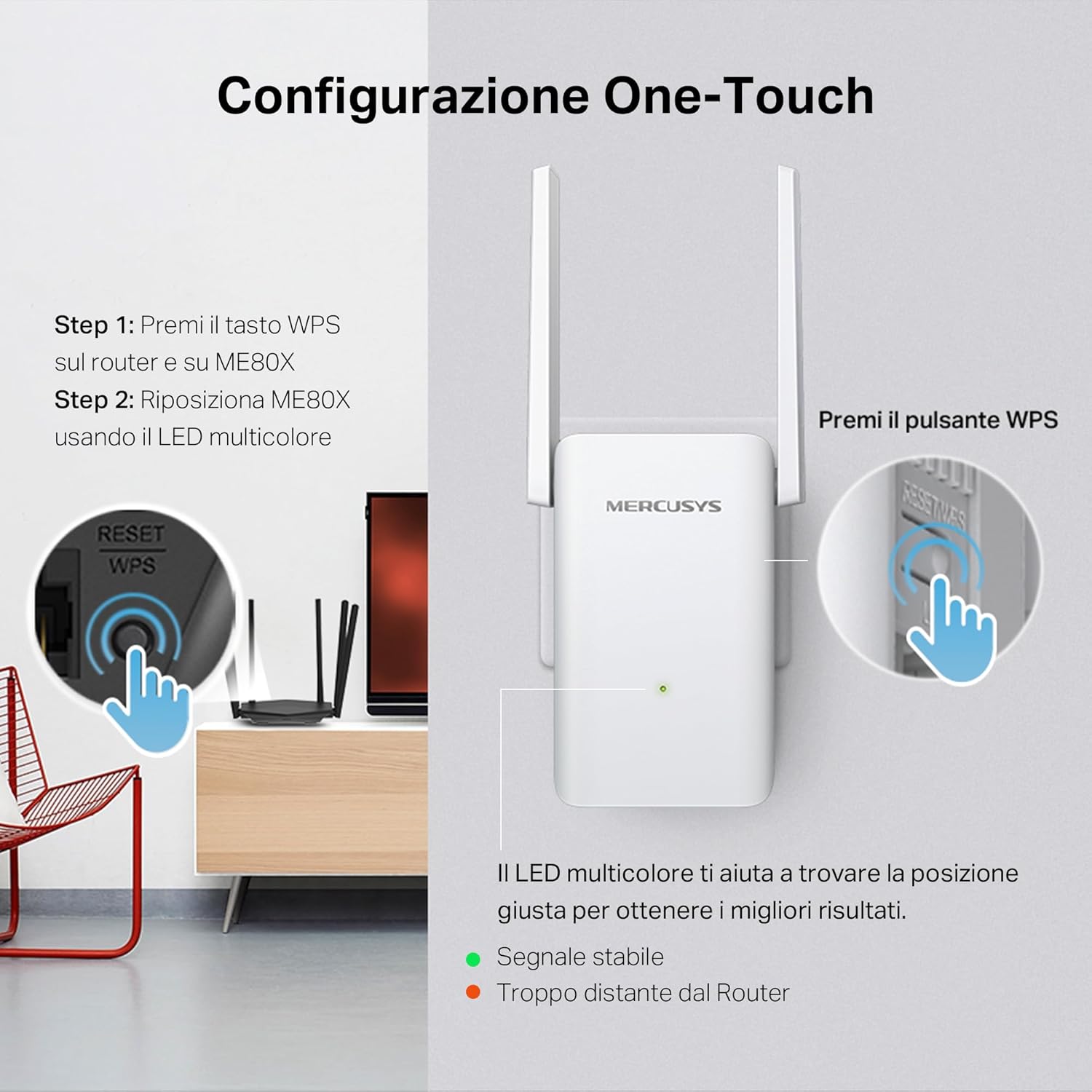 Mercury TP-Link ME80X Ripetitore WiFi 6 AX3000Mbps - immagine 7