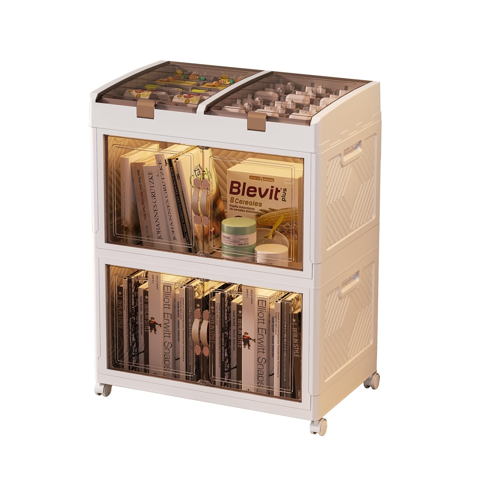 Scatola Portaoggetti Pieghevole 119L con Coperchio