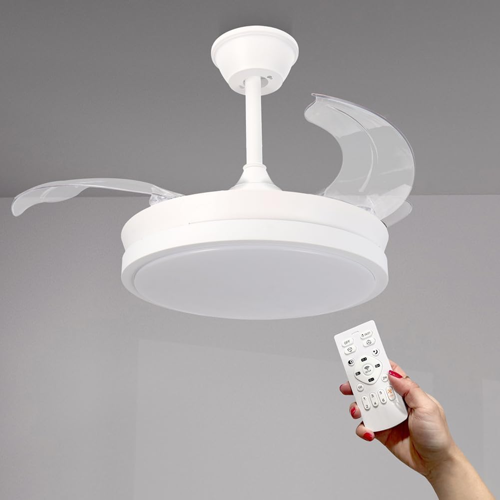 M Mimotec - Ventilatore da Soffitto Thor LED Bianco