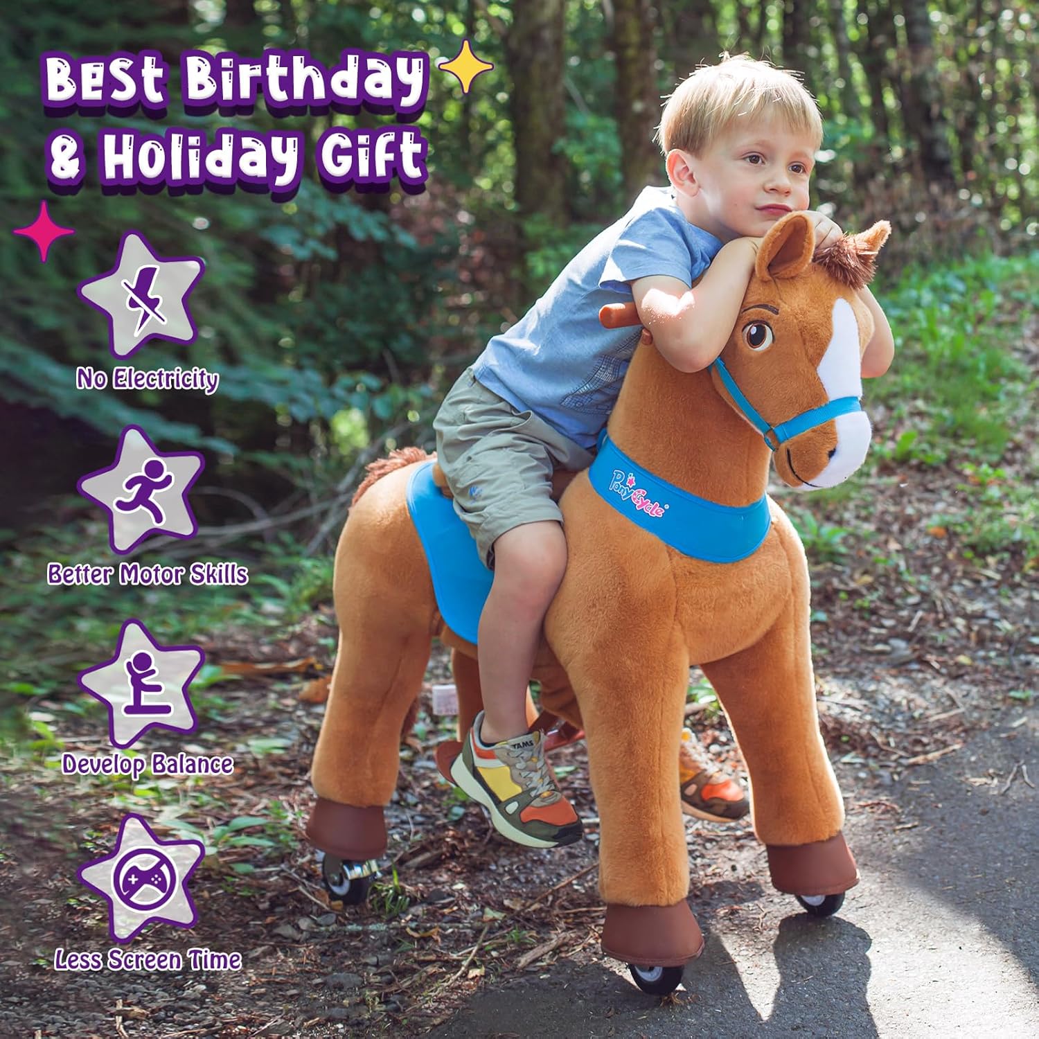 Ponycycle Essenziale E - Cavallo Cavalcabile con Ruote - immagine 2