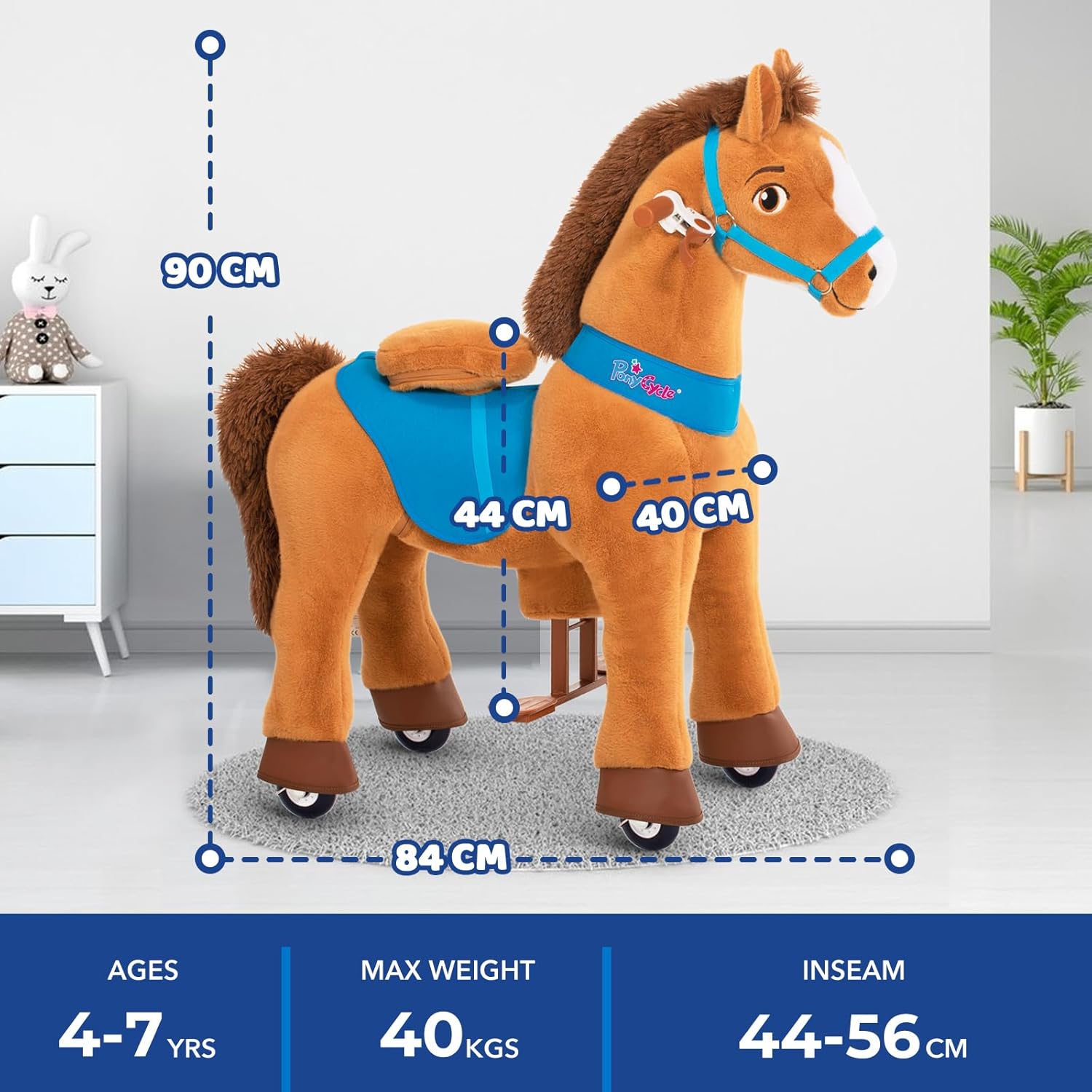 Ponycycle Essenziale E - Cavallo Cavalcabile con Ruote - immagine 5