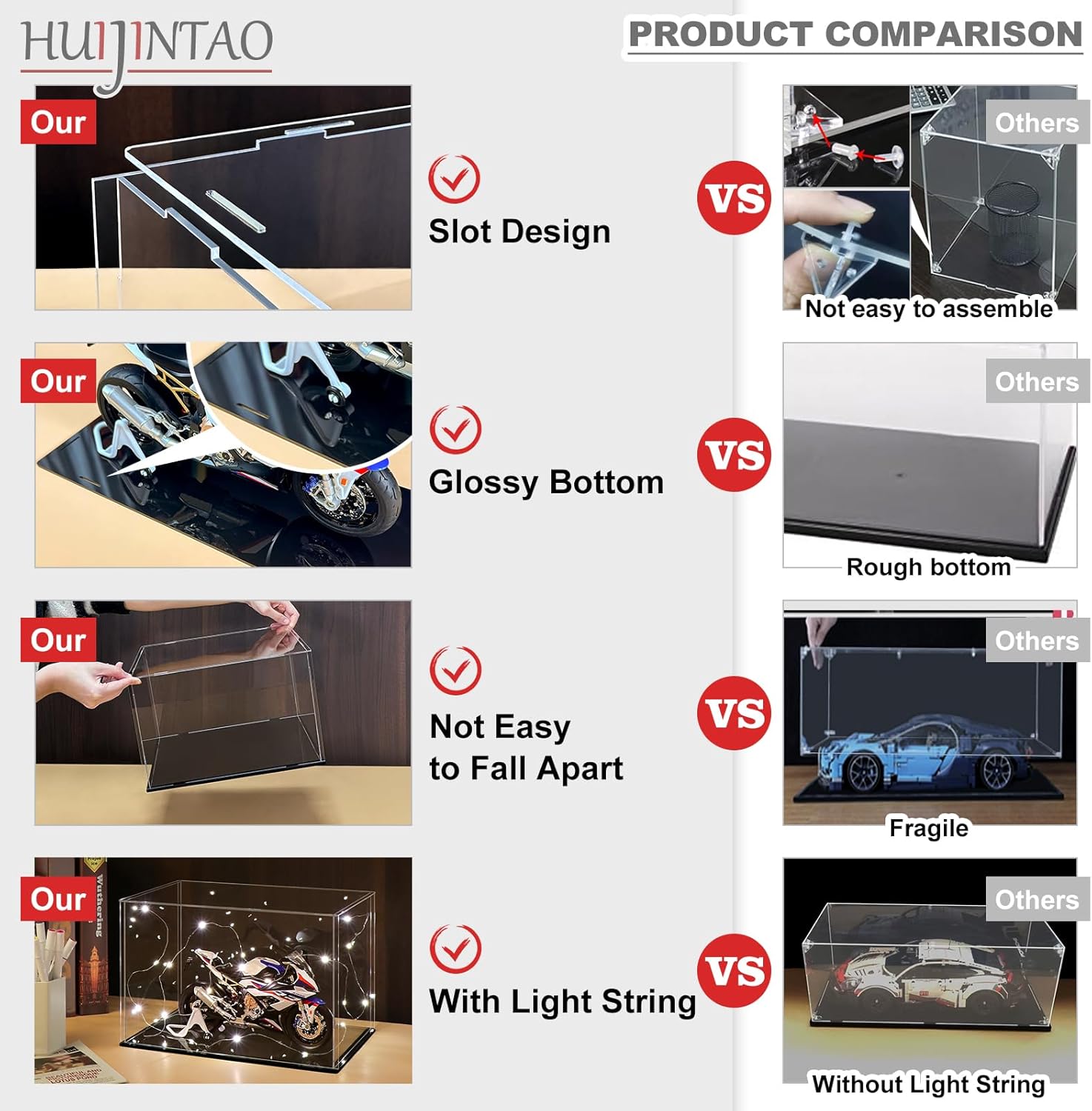 Vetrina in Acrilico Trasparente 33x33x33cm - immagine 6