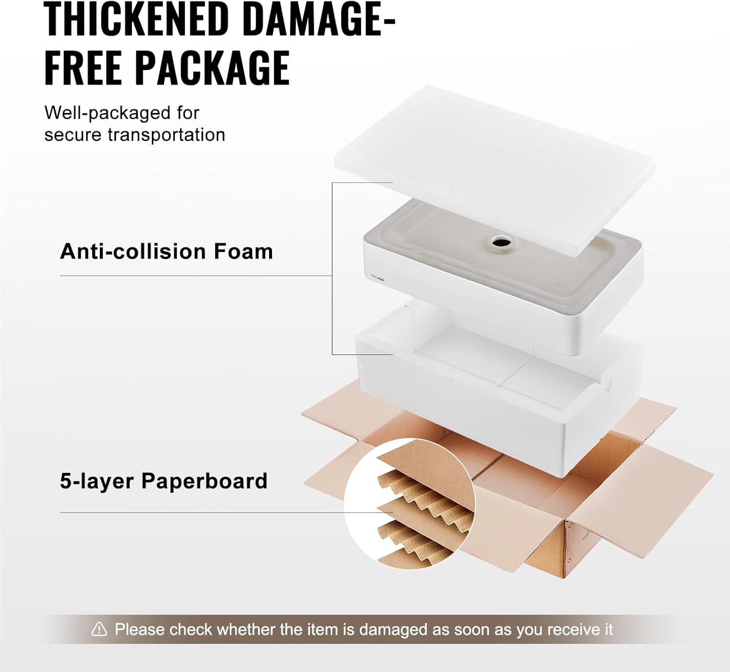 Vevor Lavandino da Appoggio Rettangolare 61x35 cm - immagine 6