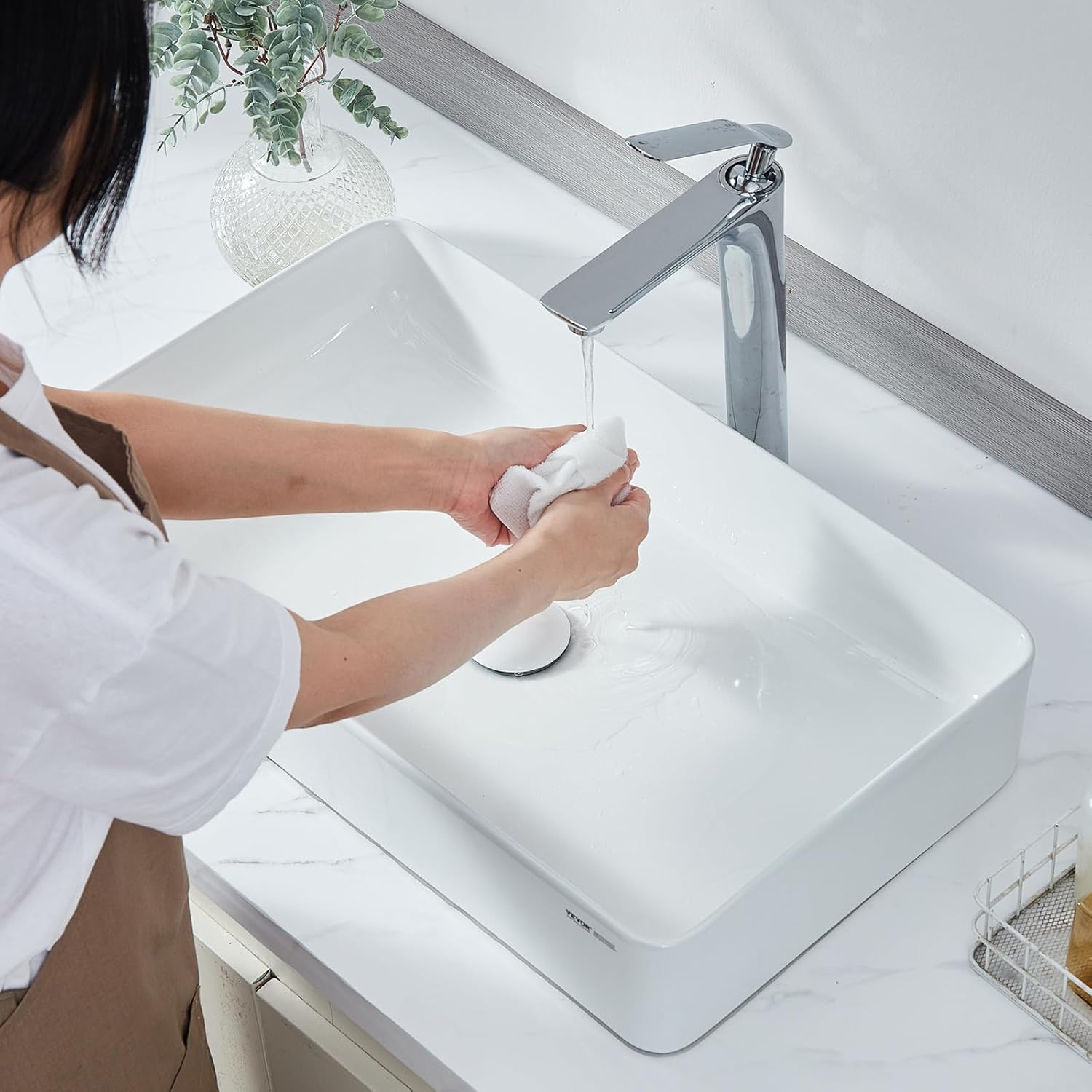 Vevor Lavandino da Appoggio Rettangolare 61x35 cm - immagine 8