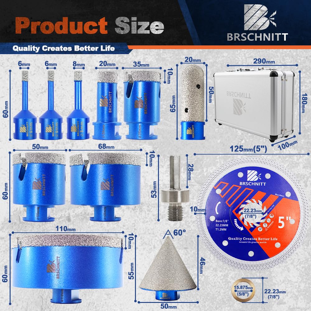 Brschnitt Punta Diamantata per Piastrelle 6-110MM - immagine 2
