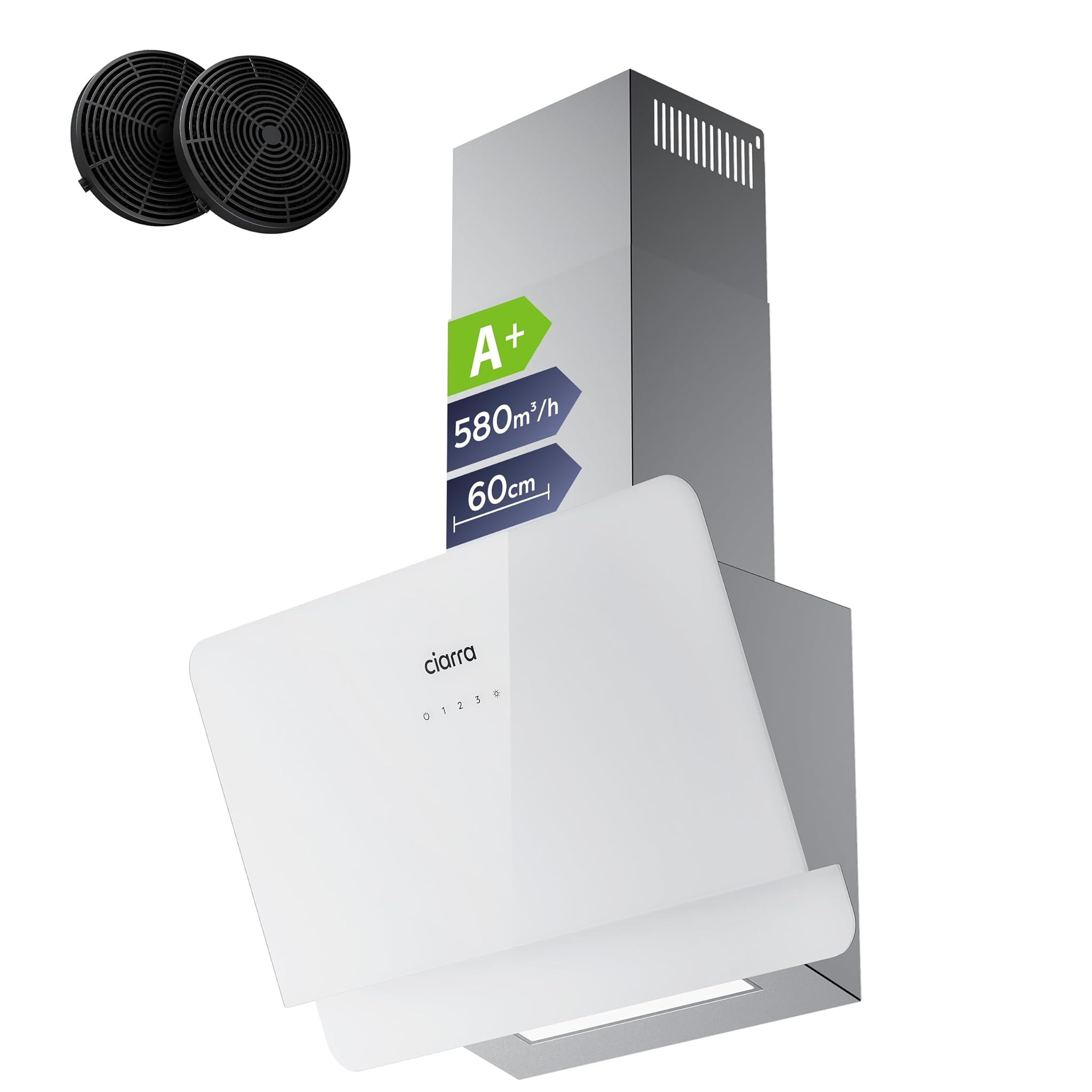 Ciarra CBCS6765C A+ - Cappa Aspirante 60cm 580m³/h