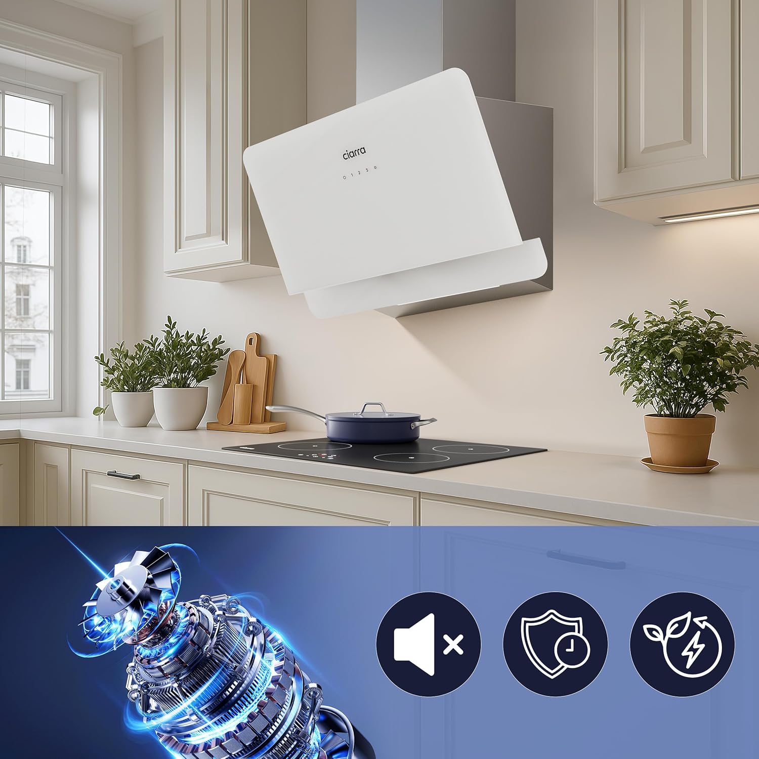 Ciarra CBCS6765C A+ - Cappa Aspirante 60cm 580m³/h - immagine 2