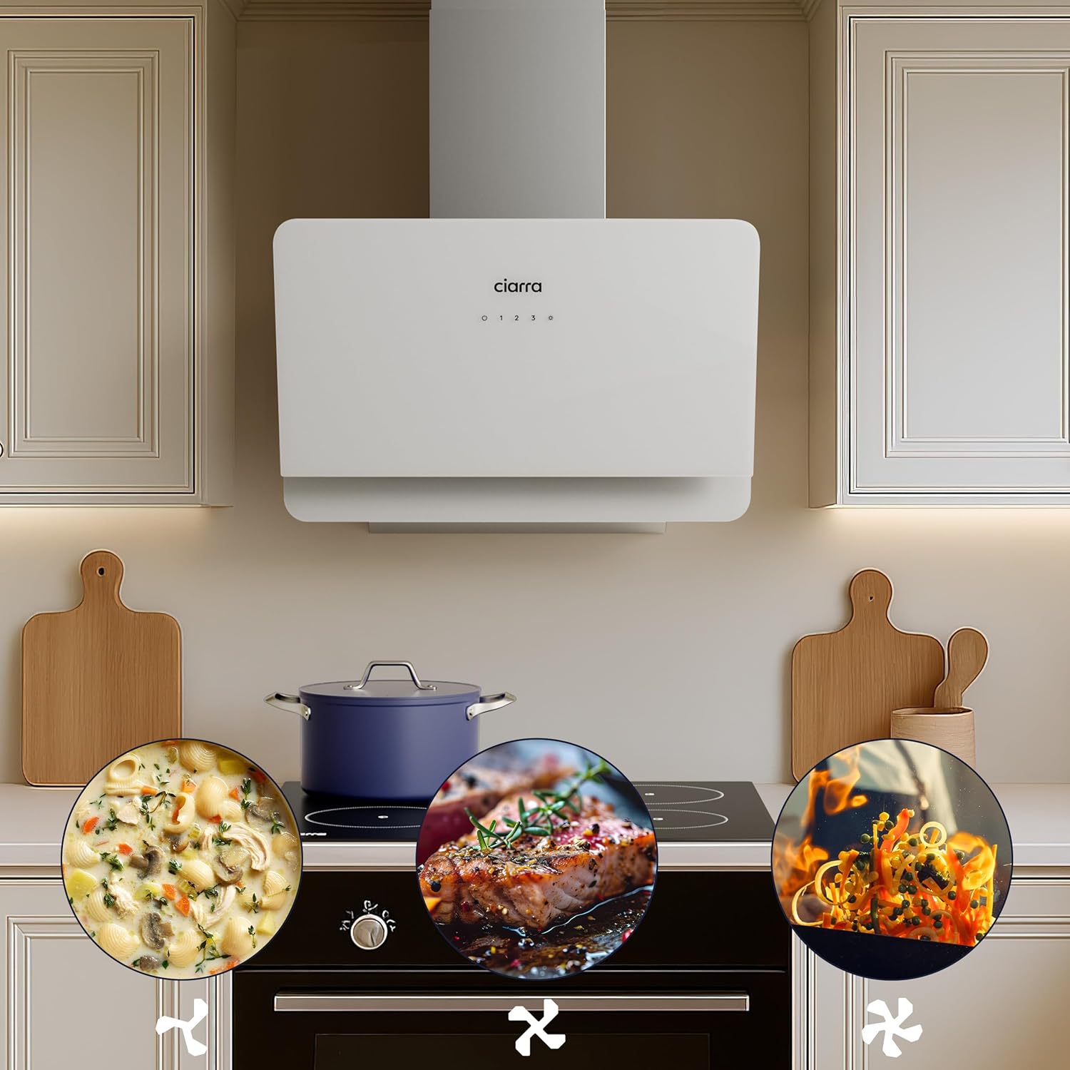 Ciarra CBCS6765C A+ - Cappa Aspirante 60cm 580m³/h - immagine 3