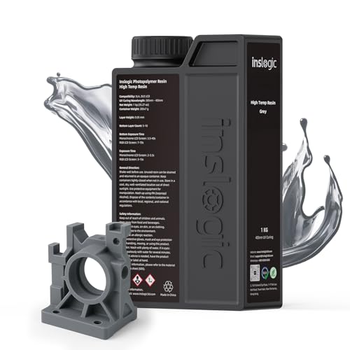 Inslogic Resina Alta Temperatura per Stampanti 3D 1KG, Grigio