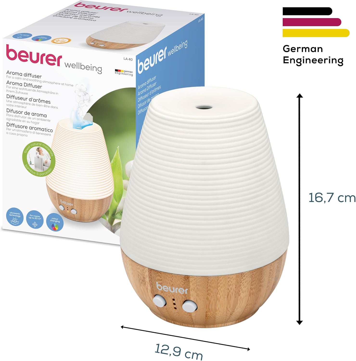 Beurer LA 40 Diffusore Aromatico Ultrasuoni, Bambù - immagine 6