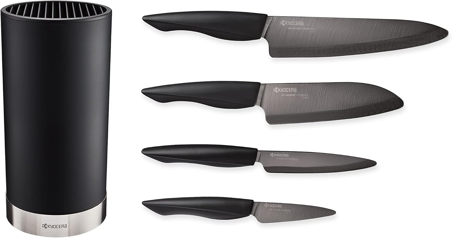 Kyocera Ceramic Knife Set SHIN Black con Blocco - immagine 1