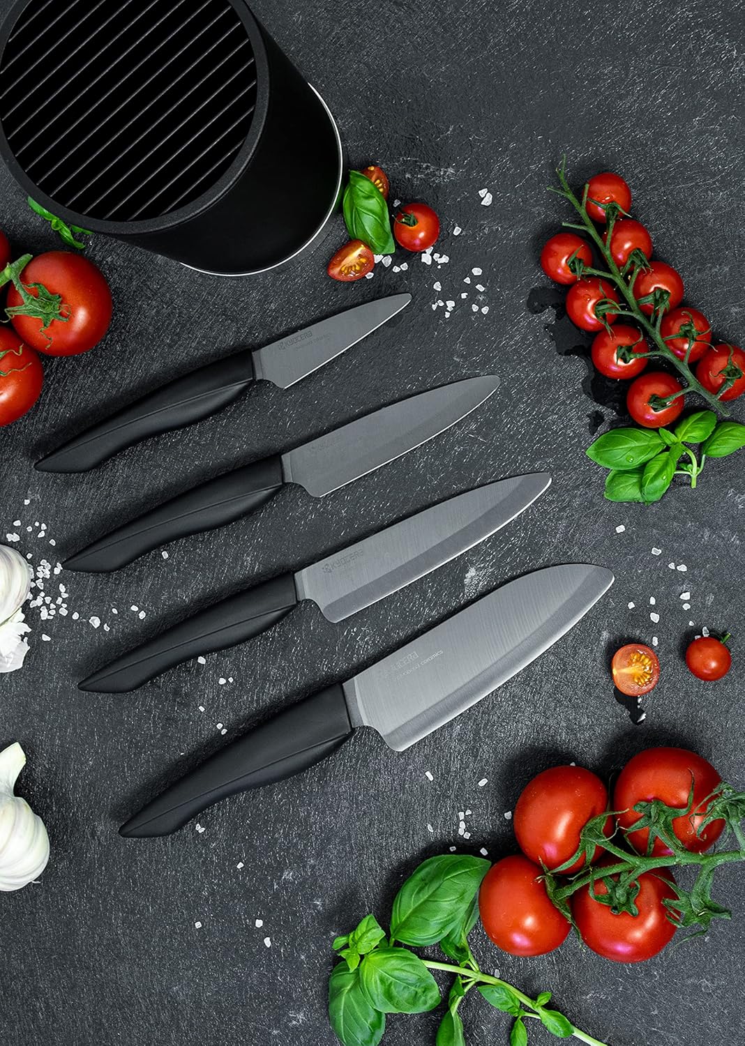 Kyocera Ceramic Knife Set SHIN Black con Blocco - immagine 3