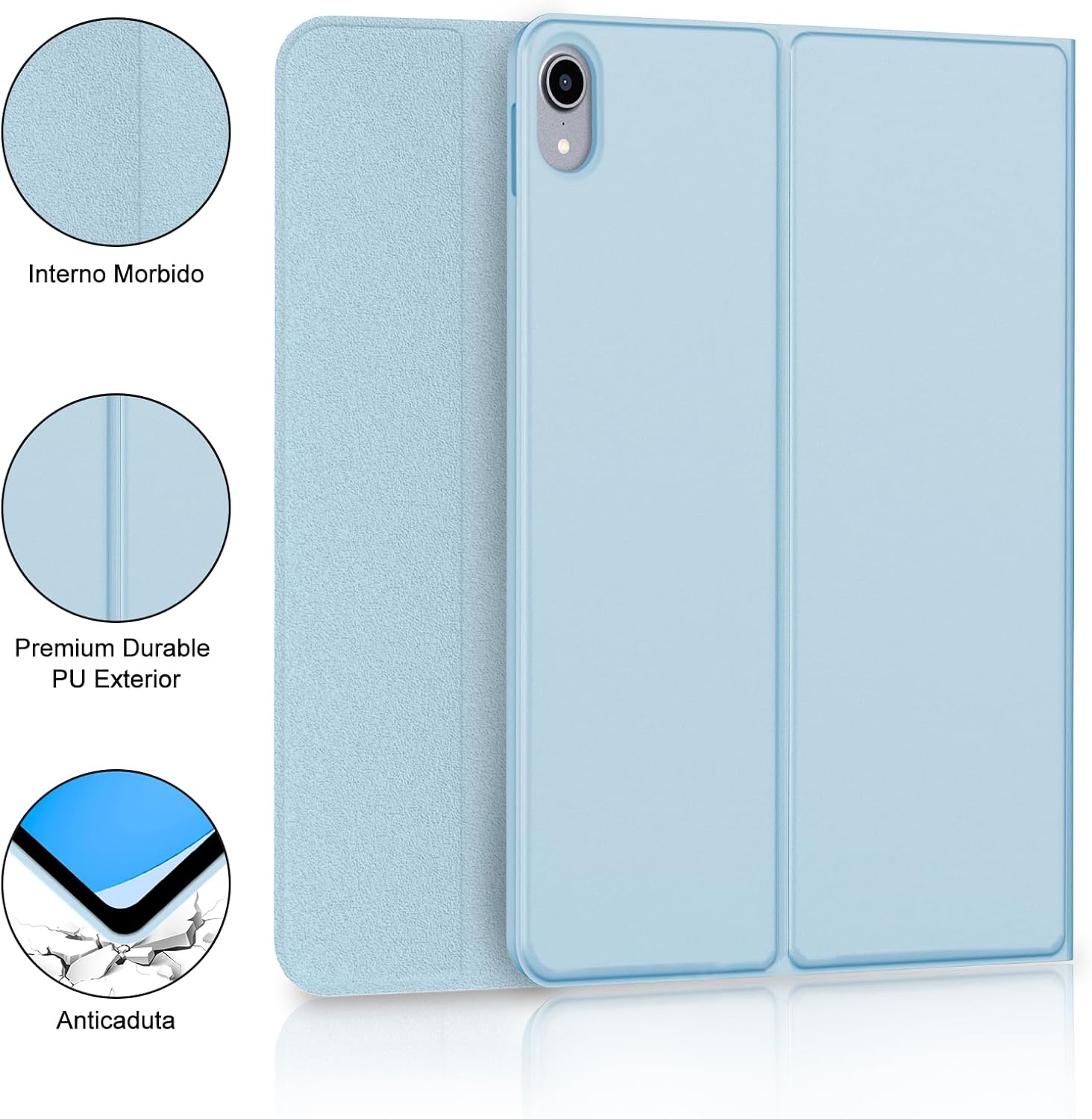 Iveoppe Tastiera iPad 10 Generazione con Touchpad, Blu - immagine 6