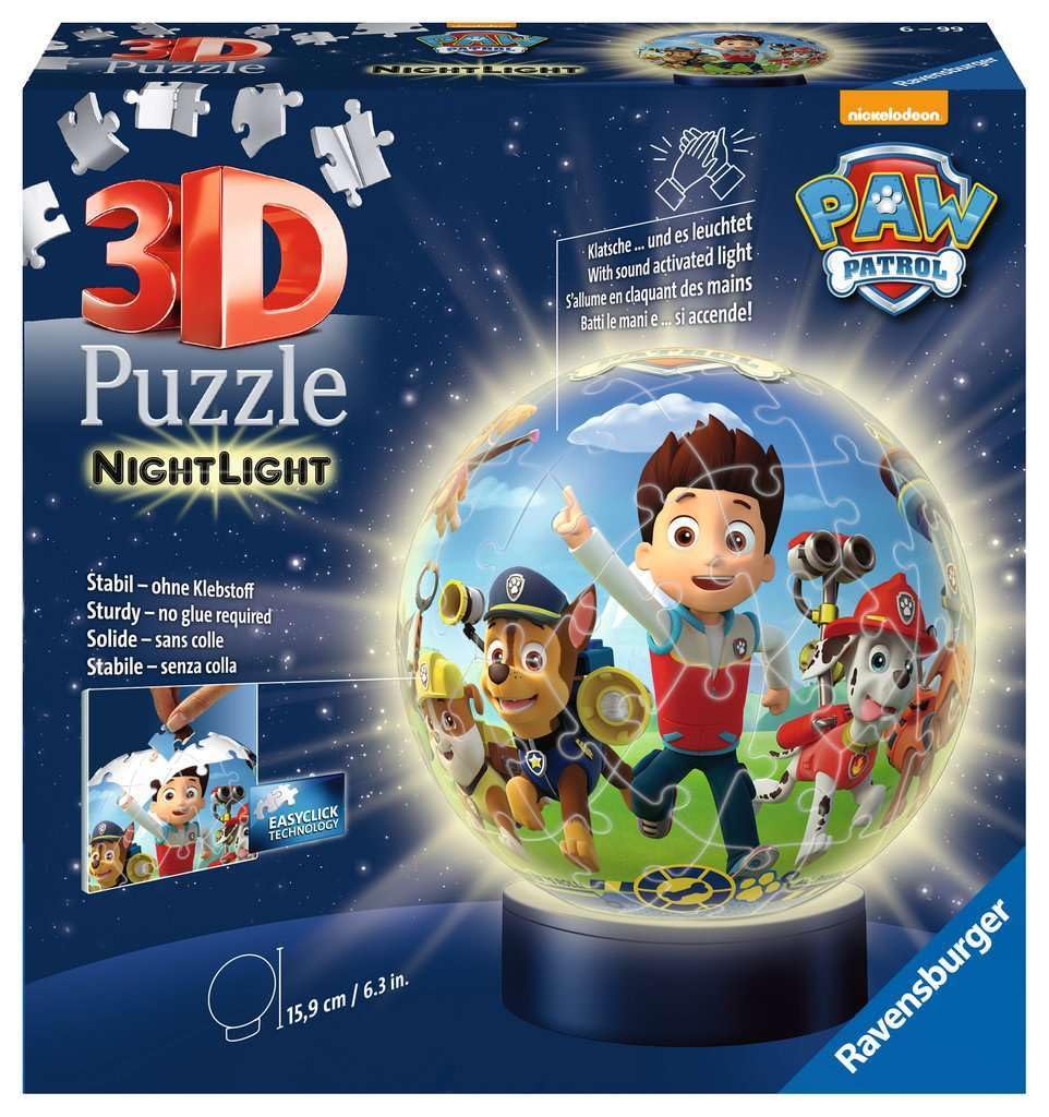 Ravensburger 11842 Paw Patrol - Puzzle a Sfera 72 Pezzi