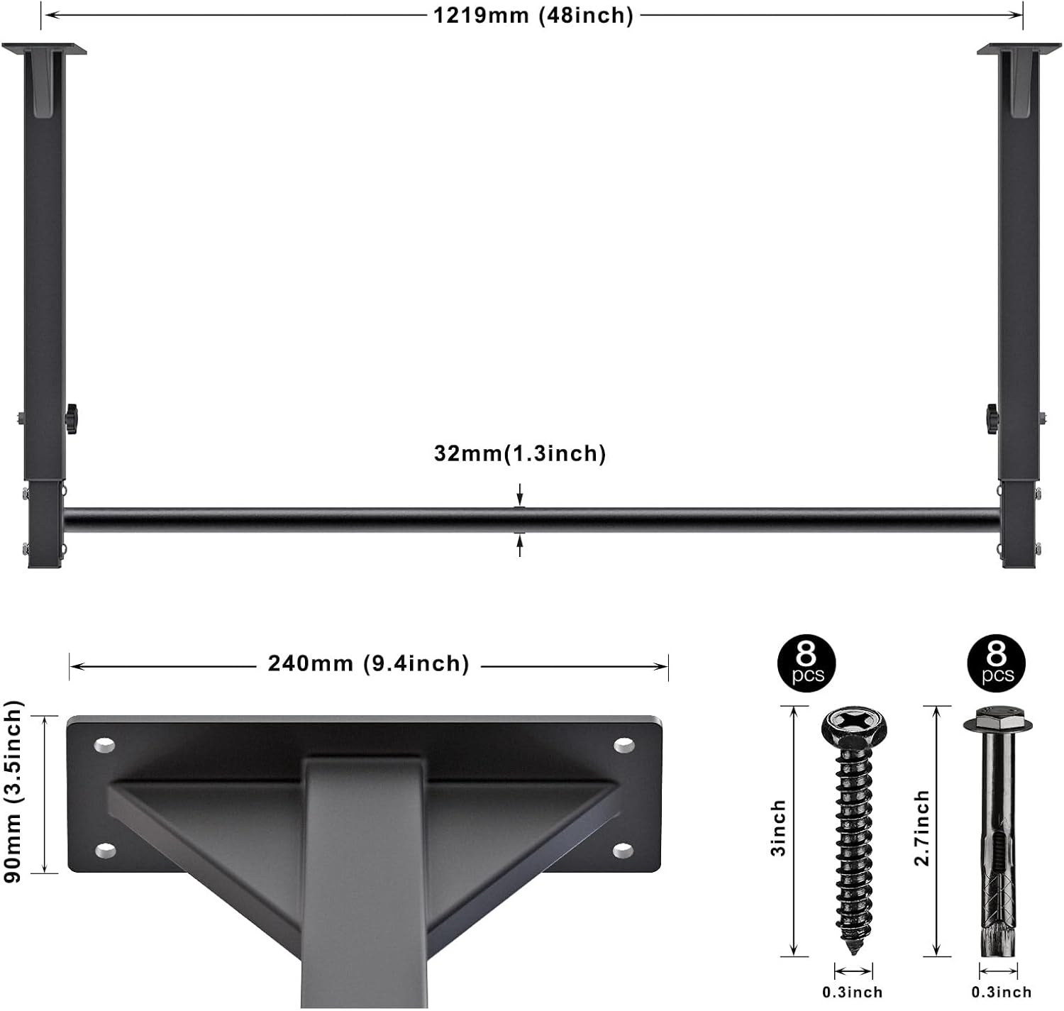 Kipika Ceiling Mount Pull Up Bar - immagine 7