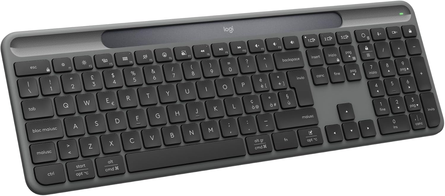 Logitech Signature Slim Solar+ - Tastiera Wireless Solare, Grafite - immagine 1