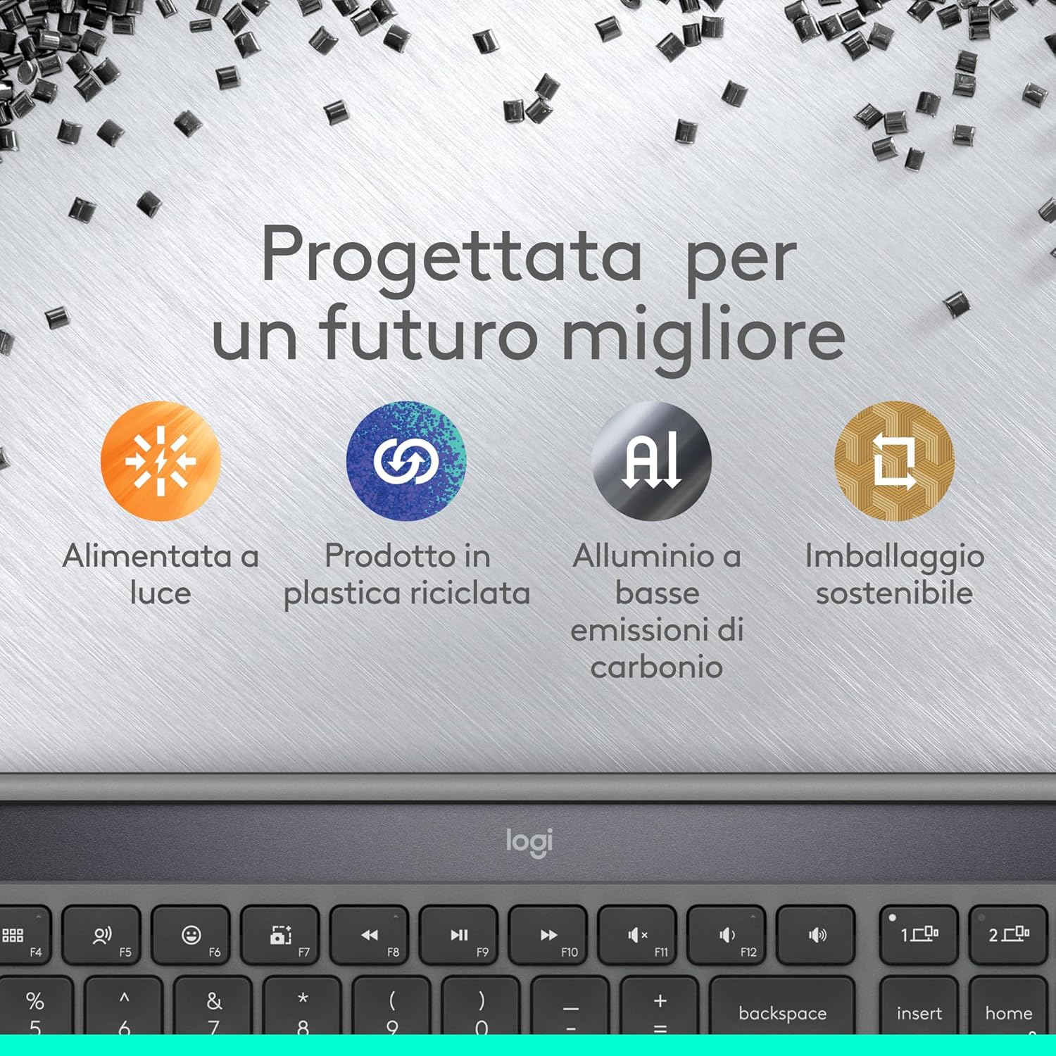 Logitech Signature Slim Solar+ - Tastiera Wireless Solare, Grafite - immagine 6
