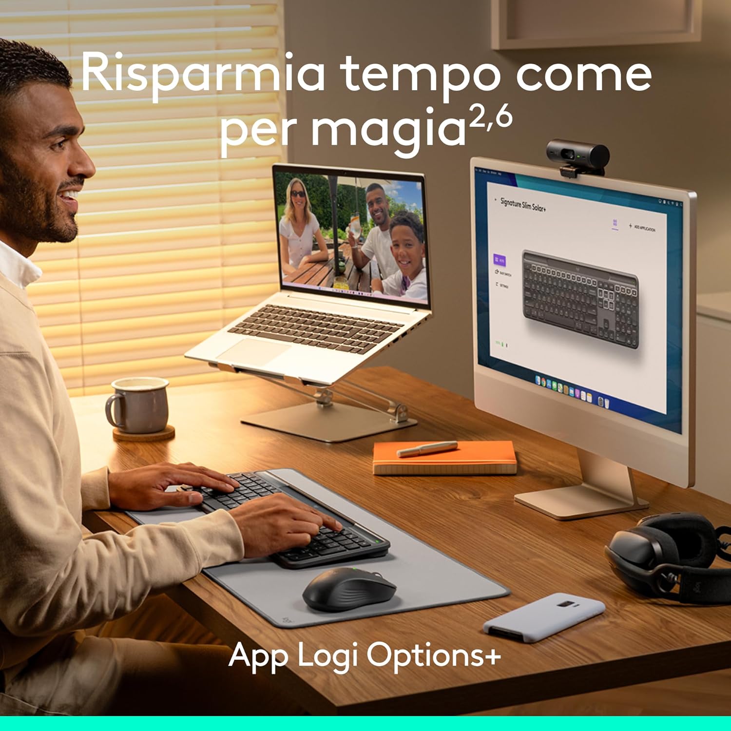 Logitech Signature Slim Solar+ - Tastiera Wireless Solare, Grafite - immagine 9