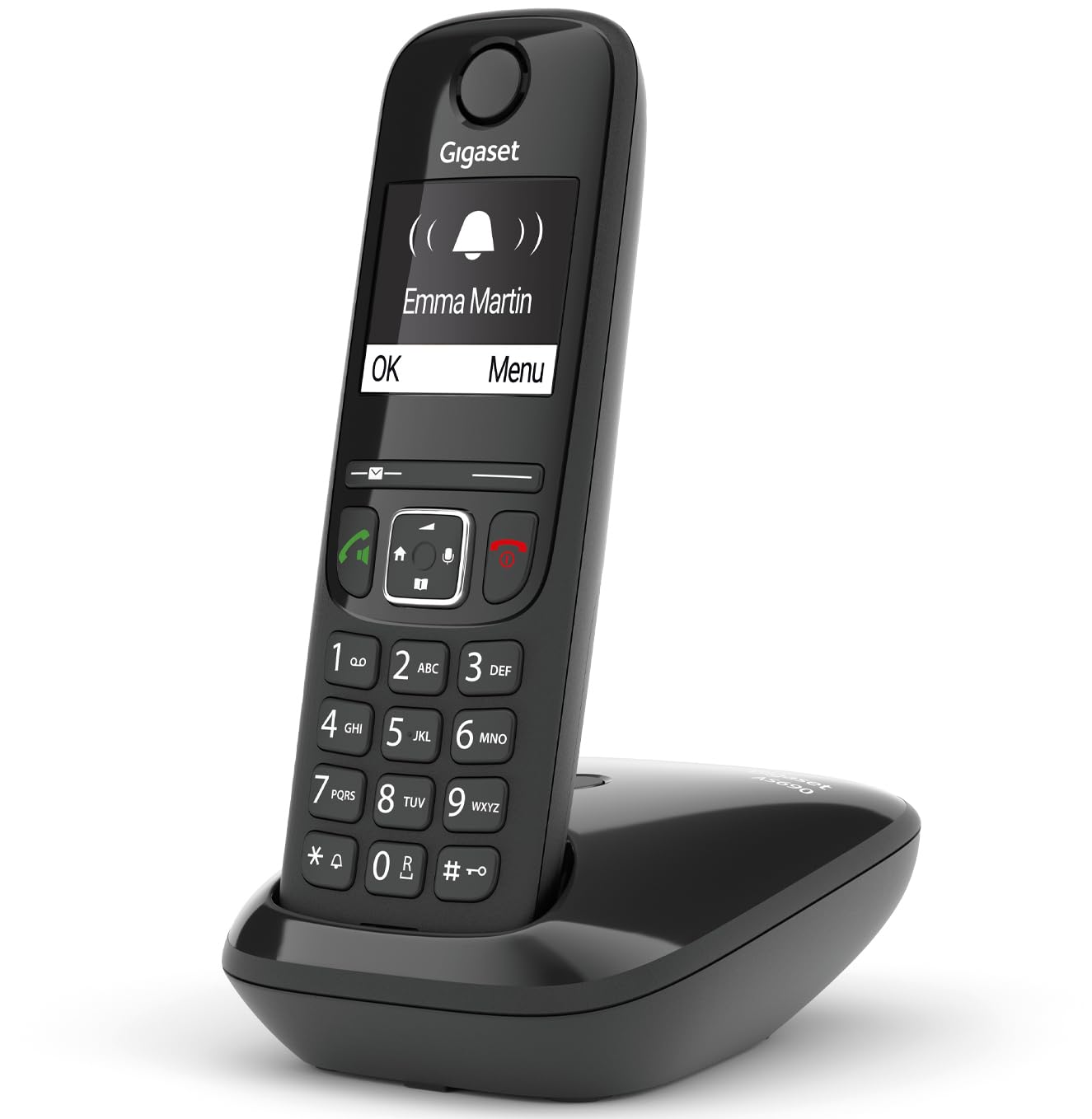 Gigaset AS690 Telefono Cordless con Vivavoce, Nero