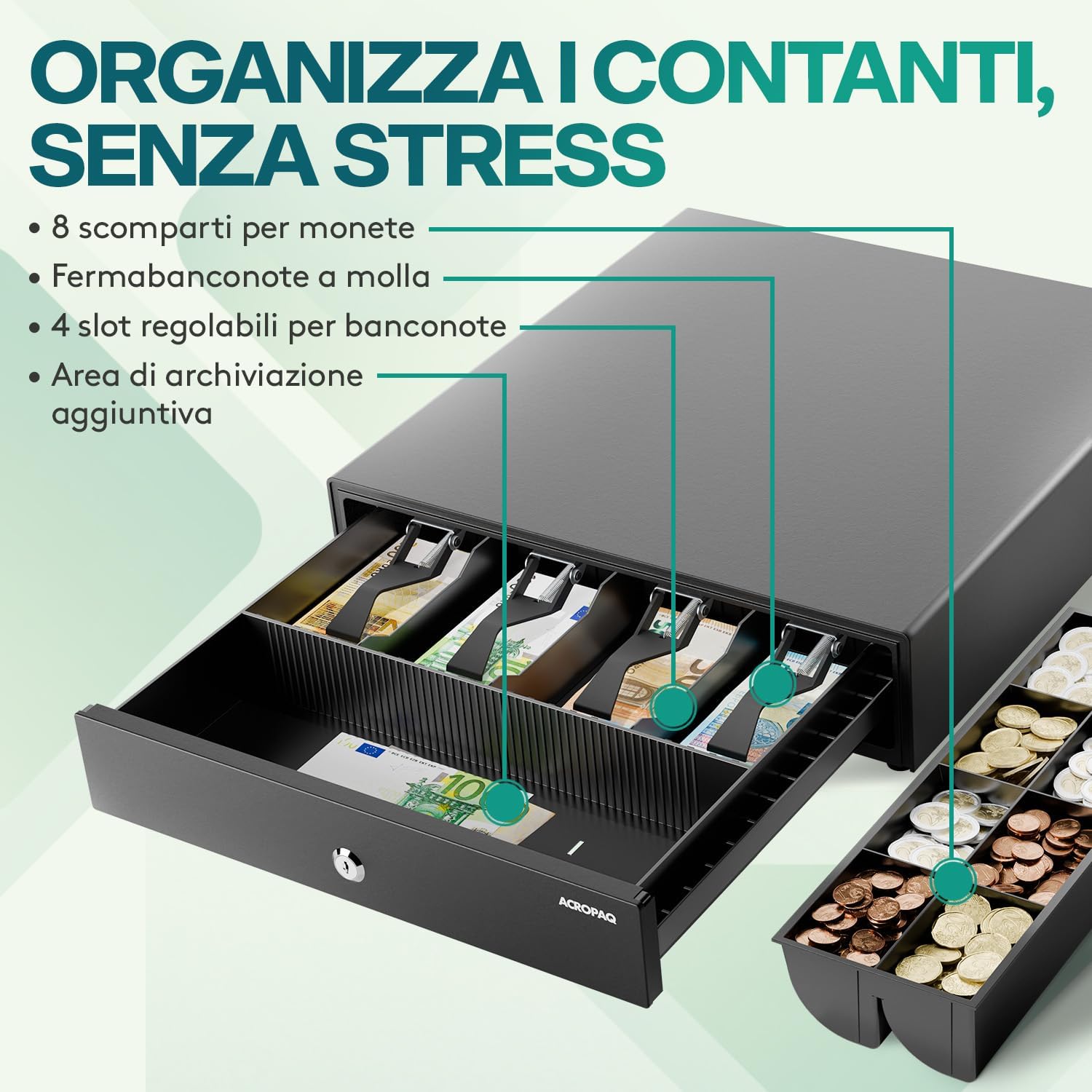 Acropaq Cassetto Cassa RJ11 - immagine 3