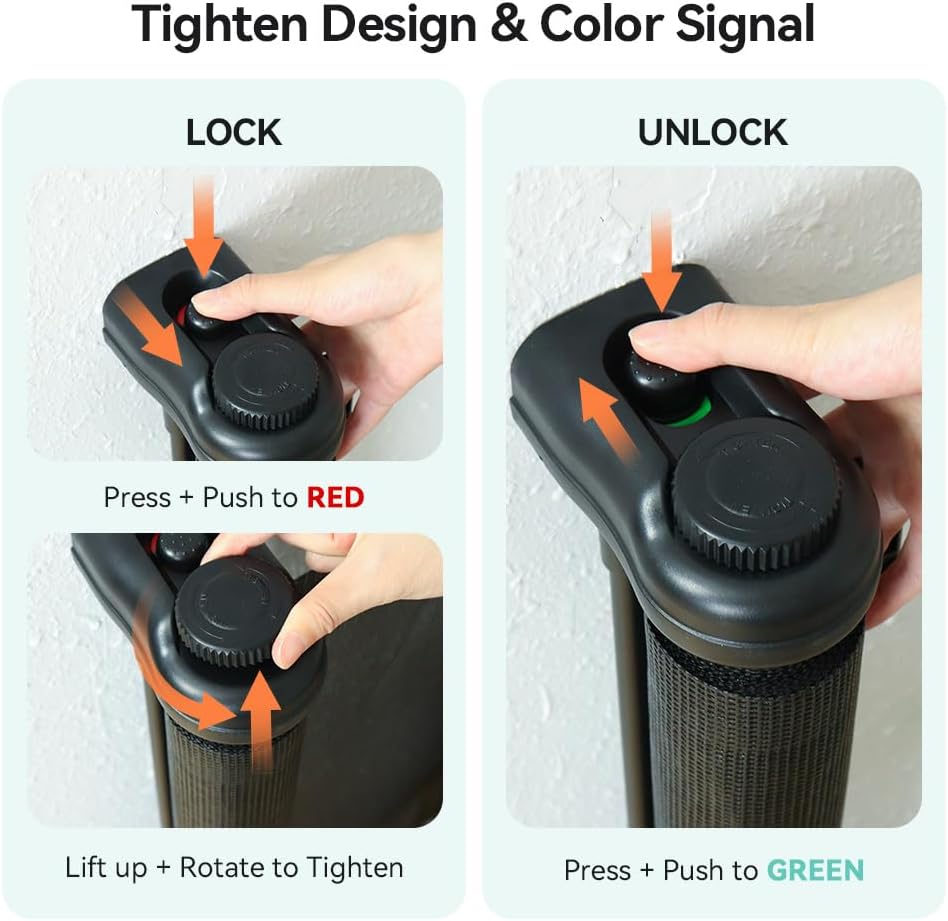 COMOMY Cancelletto Estensibile 0-300cm, 86cm H, Nero - immagine 4