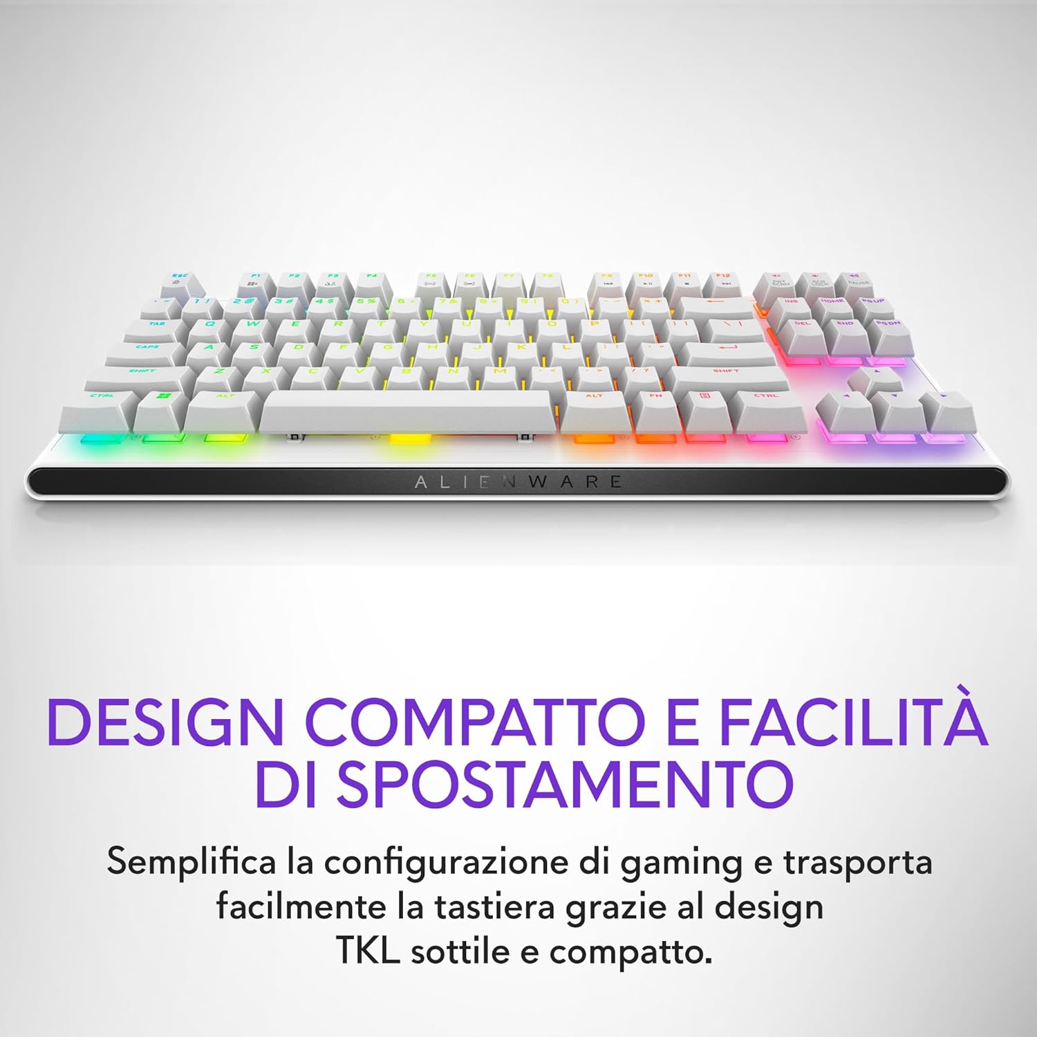 Alienware AW420K - Tastiera Gaming CHERRY MX Red, Lunar Light - immagine 6