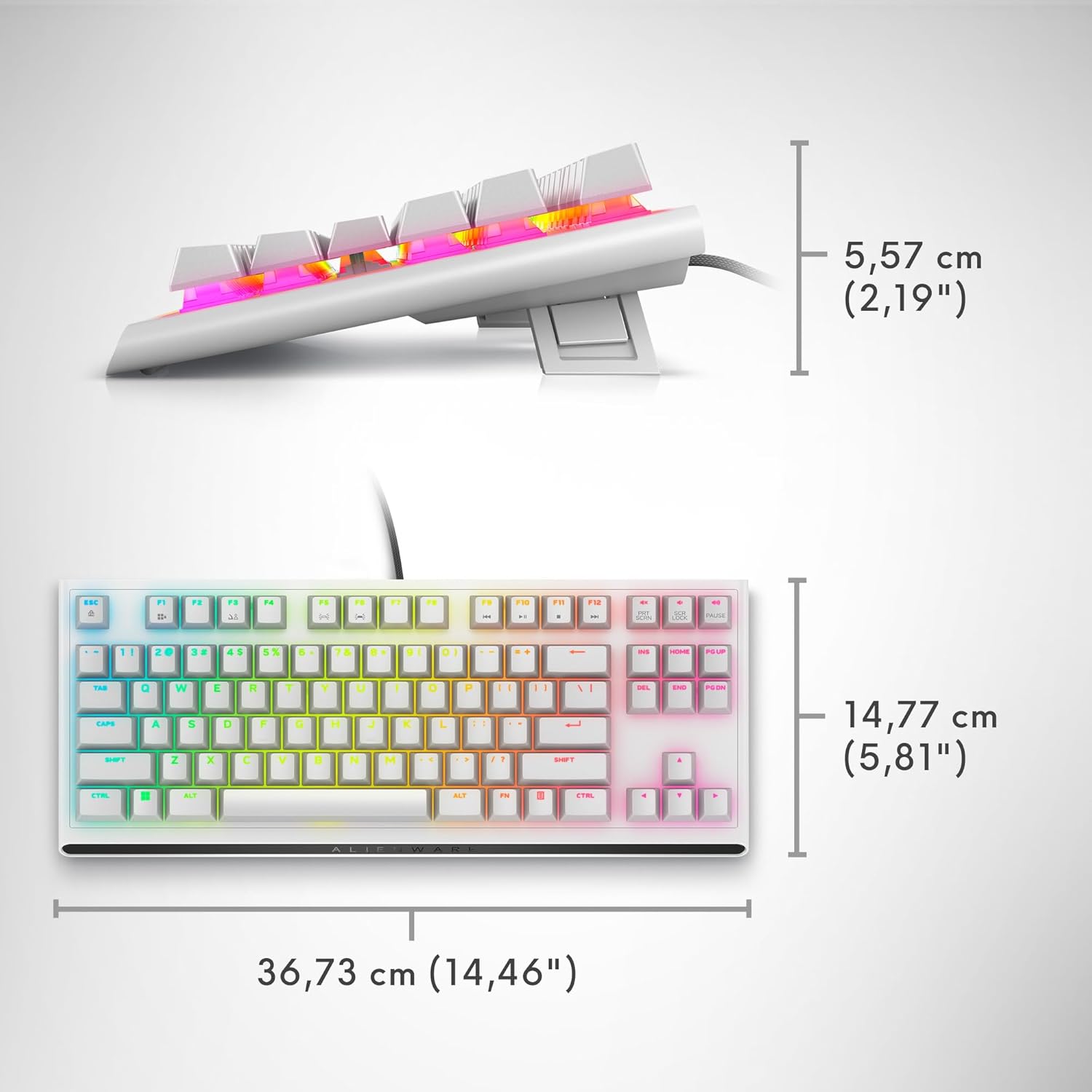 Alienware AW420K - Tastiera Gaming CHERRY MX Red, Lunar Light - immagine 8