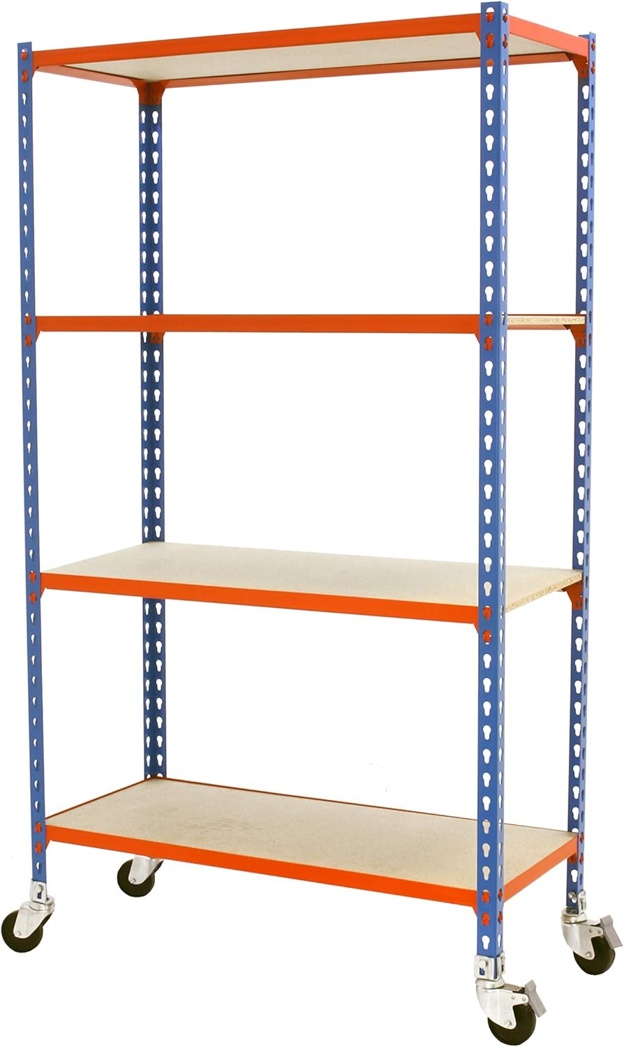 Simon Rack Scaffale Metallo Garage 4 Livelli con Ruote - immagine 3