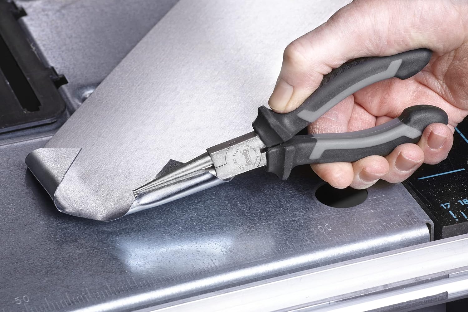 kwb pinza a becchi tondi 160 mm 381610, secondo DIN ISO 5745, ganasce ...