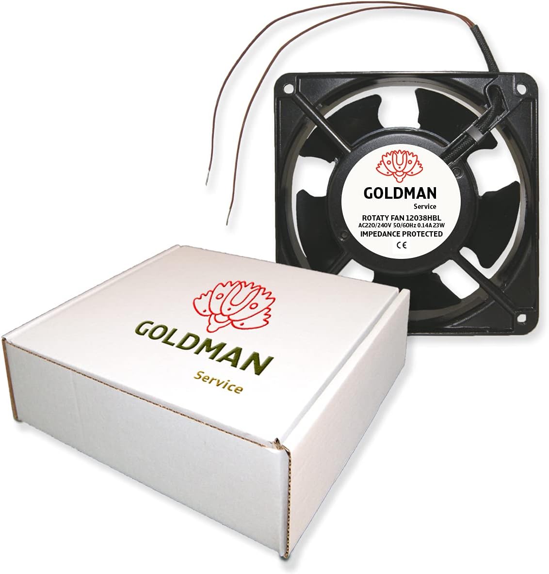 Ventola Assiale per Cassetta Camino 120x120x38mm, Nera - immagine 3