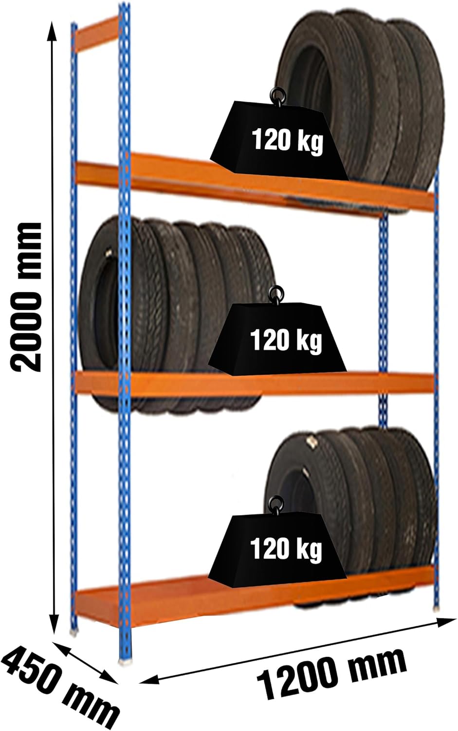 SimonRack - Scaffale con ruote, 8435104986202 - immagine 2