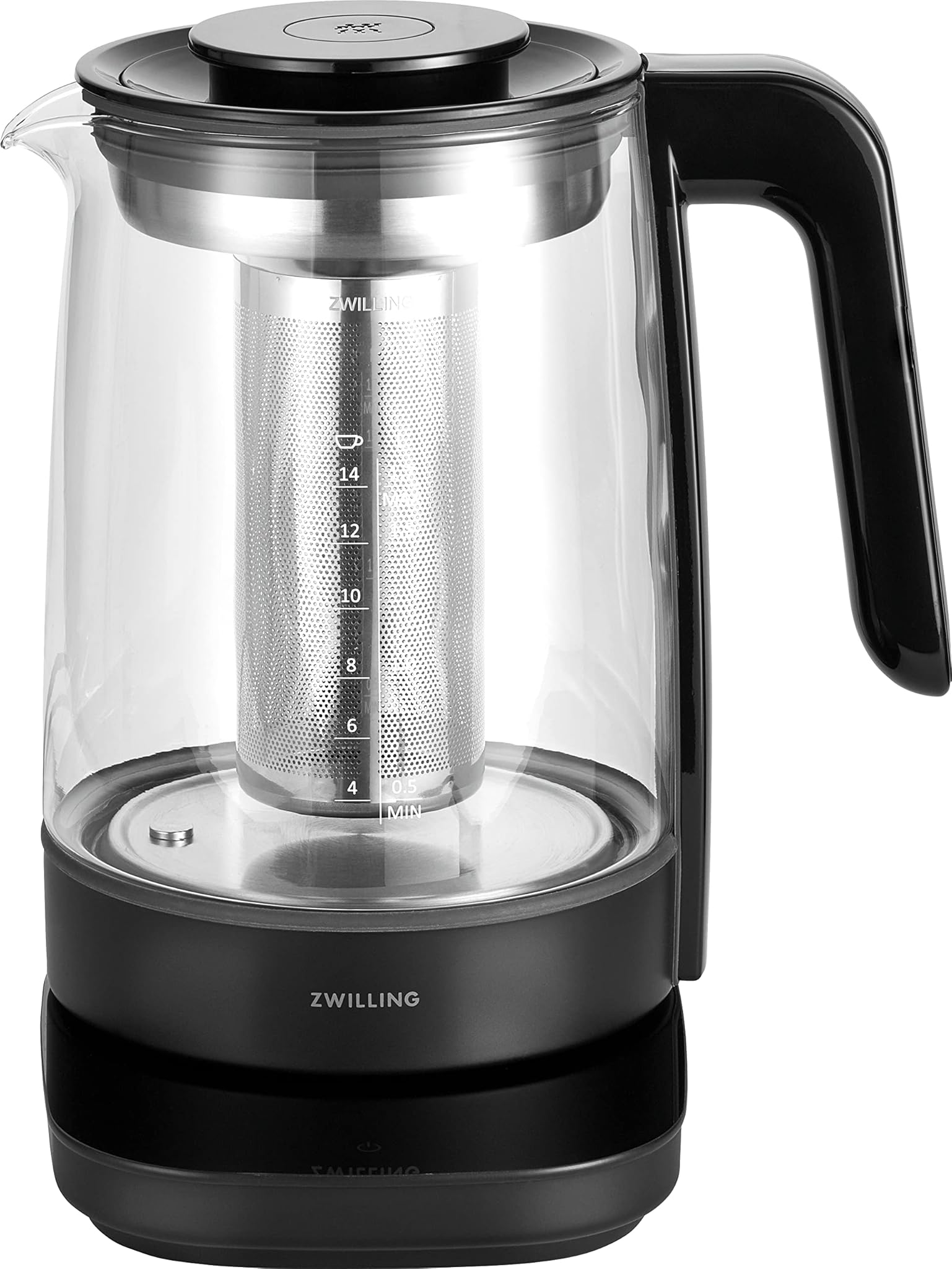 Zwilling ENFINIGY Bollitore in Vetro 1,7L, Nero