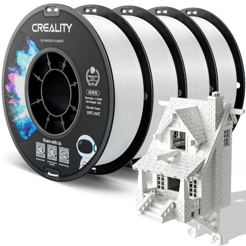 Creality Filamento PETG 1.75mm, Alta Resistenza, 4KG Bianco