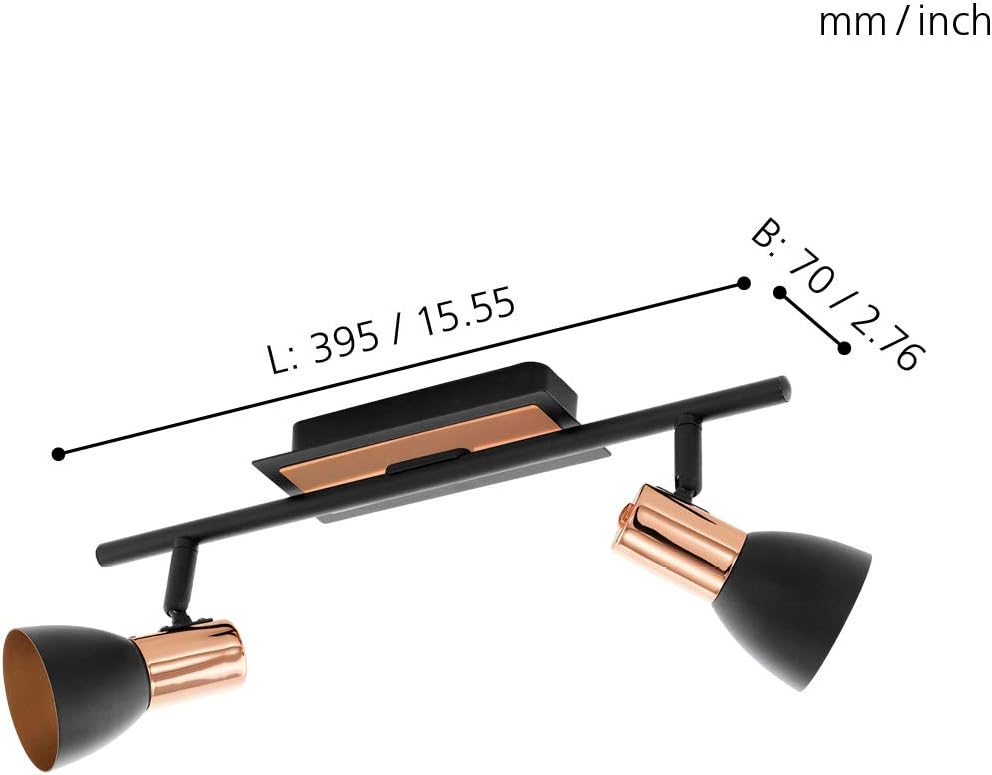 Eglo 94585 Barnham Barra per faretti, nero - immagine 2