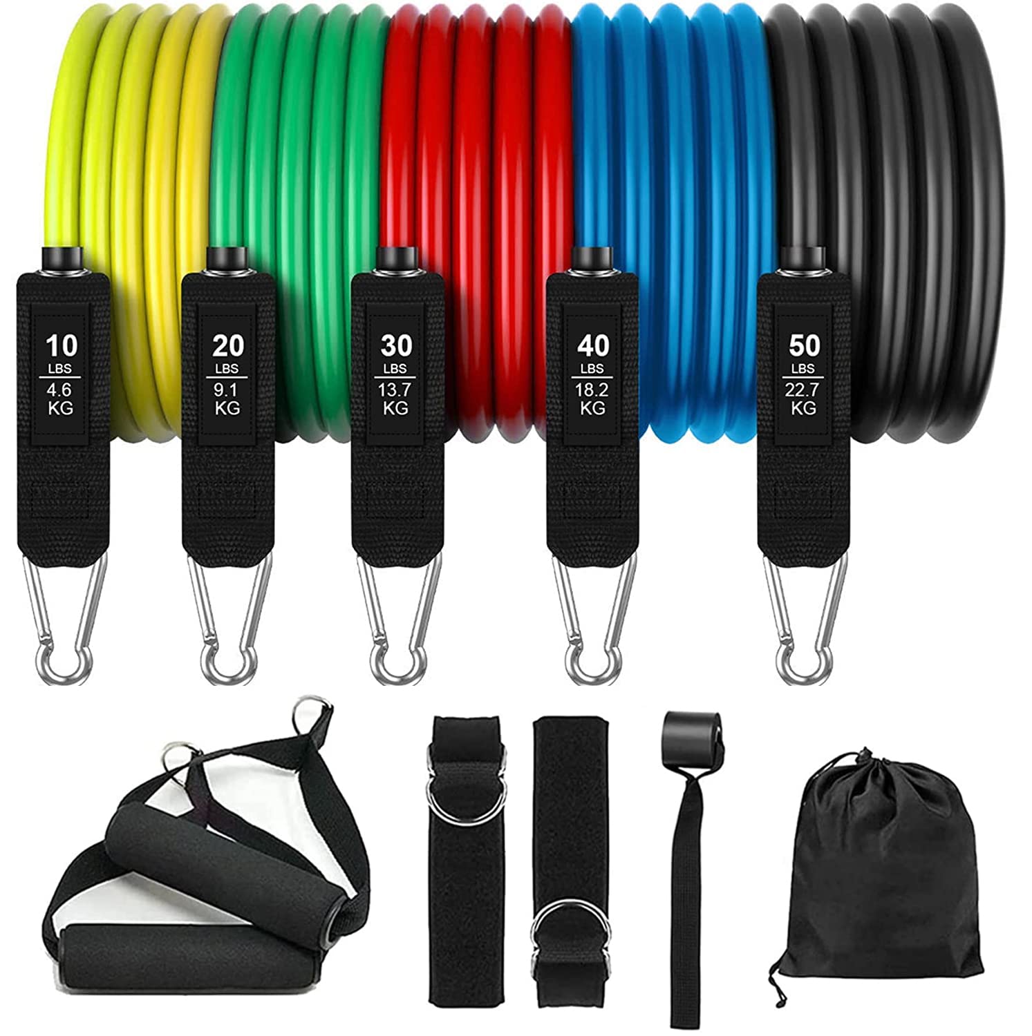 Elastici Fitness Set 5 Resistance Band 150LB