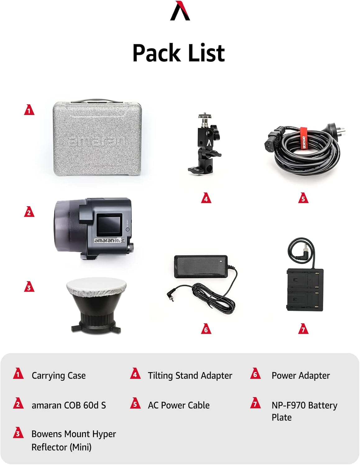 Amaran 60d S - Monoluce Continuo LED 65W 5.600K - immagine 6