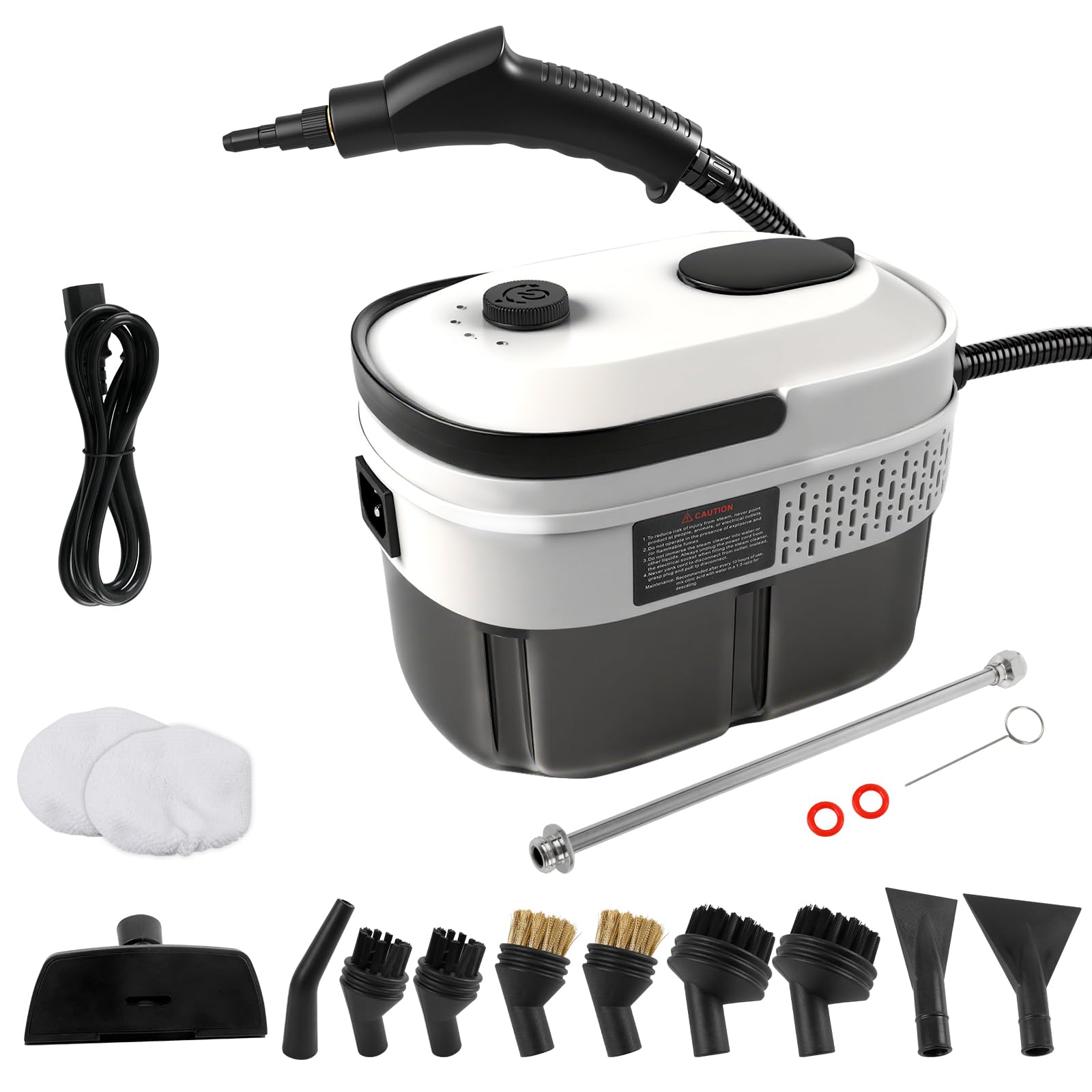 Pulitore a Vapore Portatile 2500W con Serbatoio 1400ml