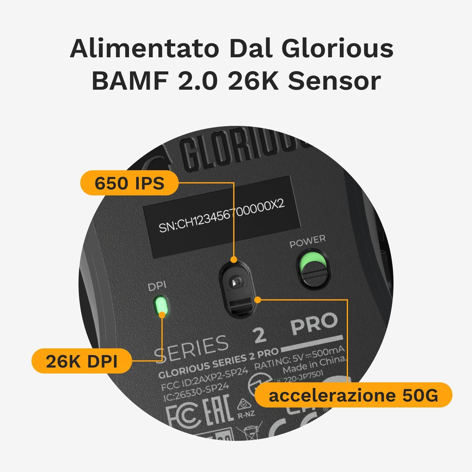 Glorious Gaming Series 2 PRO Mouse Wireless Gaming, Nero - immagine 6