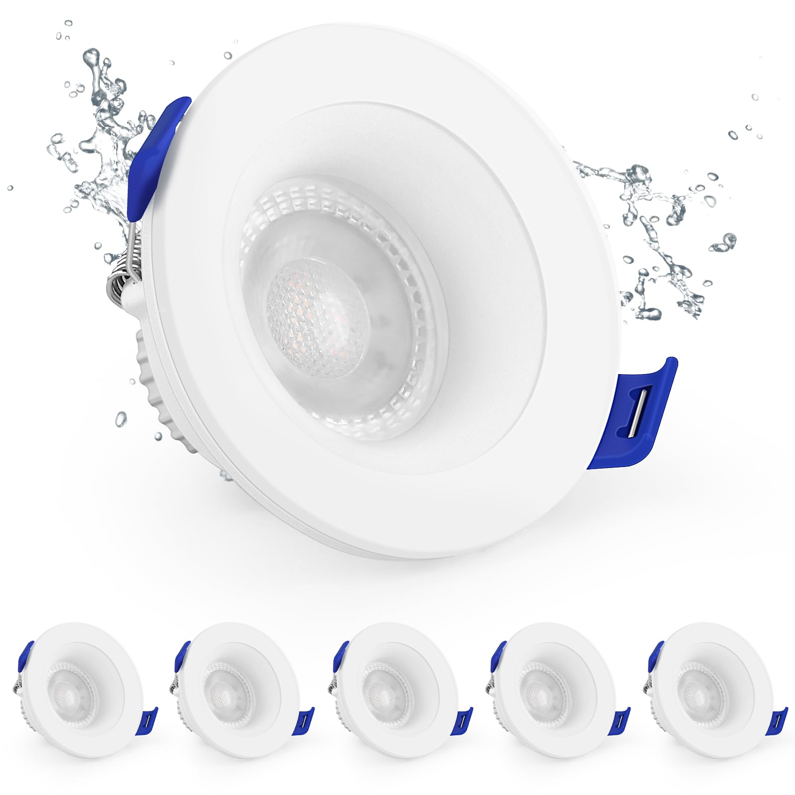 Kyotech Faretti LED da Incasso 230V 5W IP65, Set 6