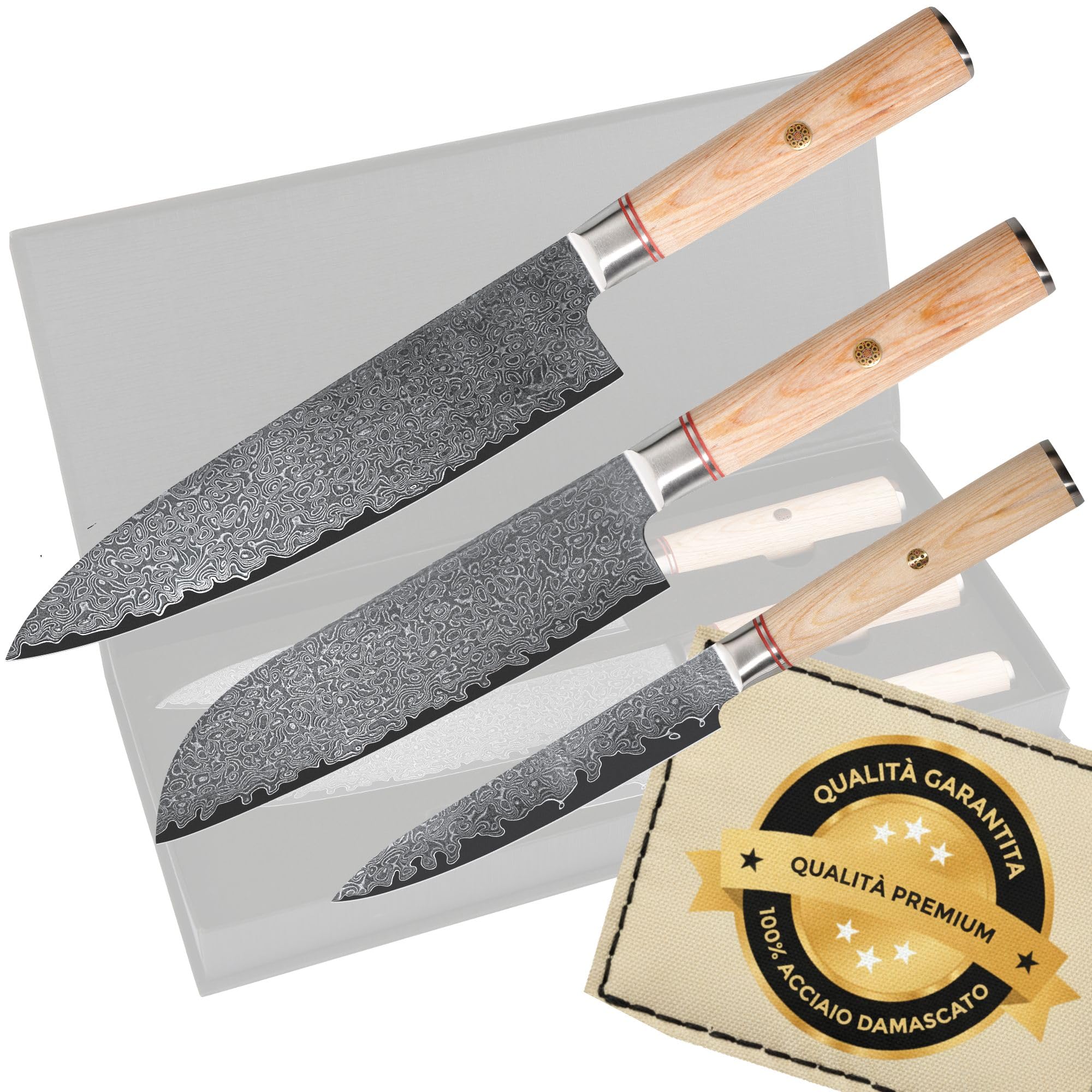 Cassary Set Coltelli da Cucina Professionali Giapponesi