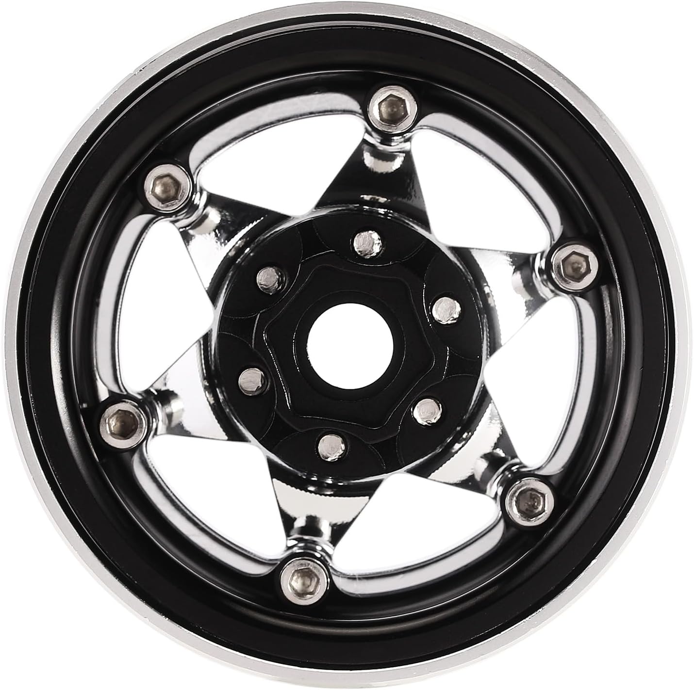 INJORA 1.9" Beadlock Cerchio Ruota 143g, Argento - immagine 6