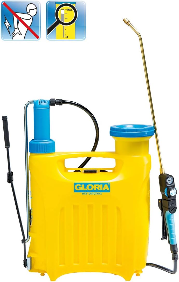 Gloria Hobby 1200, Spruzzatore a Zaino con Regolatore di Pressione, 12 Litri