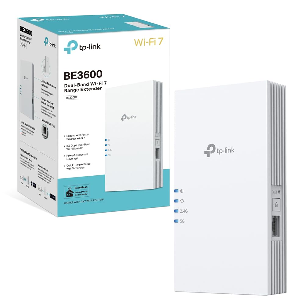 Tp-link WiFi 7 RE220BE - Ripetitore Dual-Band BE3600Mbps