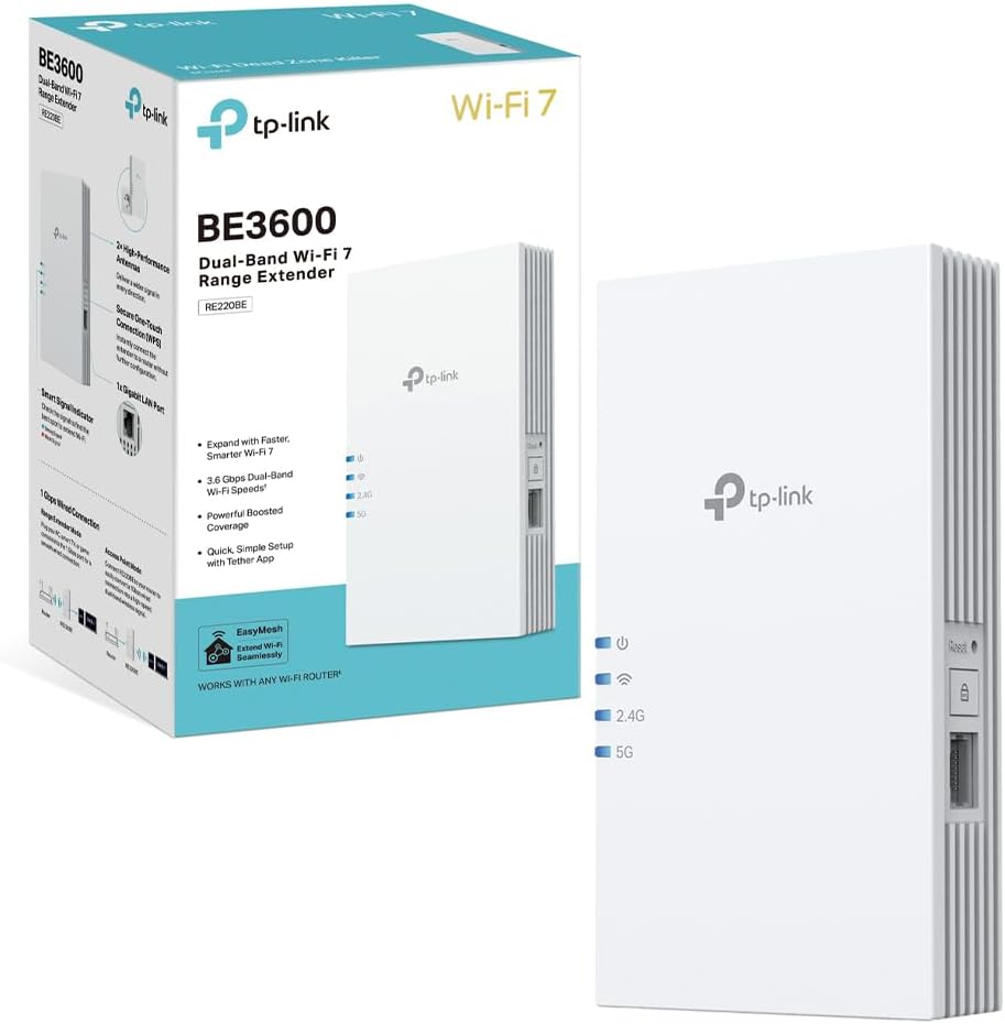 Tp-link WiFi 7 RE220BE - Ripetitore Dual-Band BE3600Mbps - immagine 1