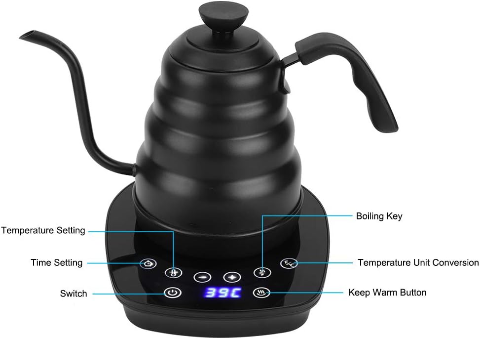 Bollitore Elettrico a Collo di Cigno 1,2 Litri 1000W - immagine 6