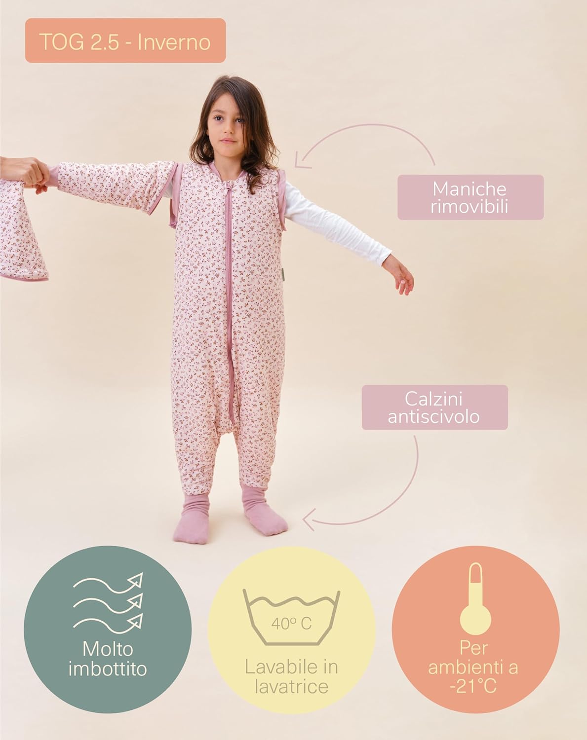 molis&co - Sacco Nanna Invernale 2.5 tog con Piedini - immagine 4
