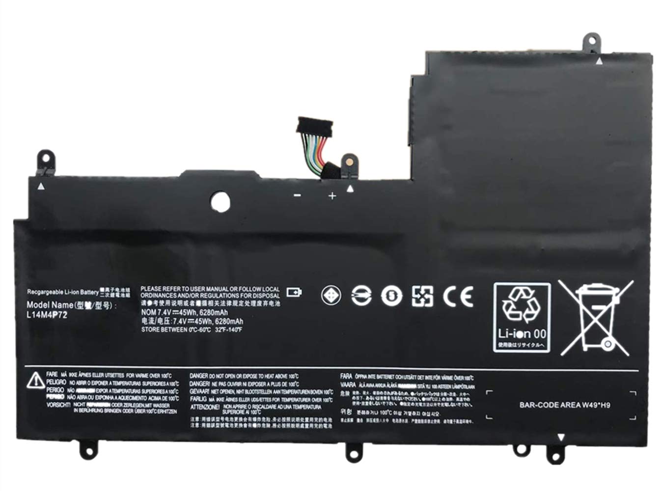 Askc L14M4P72 - Batteria Laptop per Lenovo Yoga 3 14