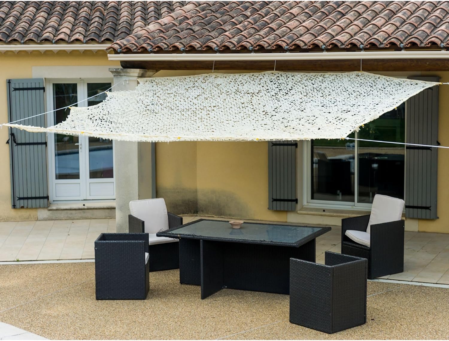 WERKA PRO Telo ombreggiante Forato Beige 120 g/m2 4 x 5m