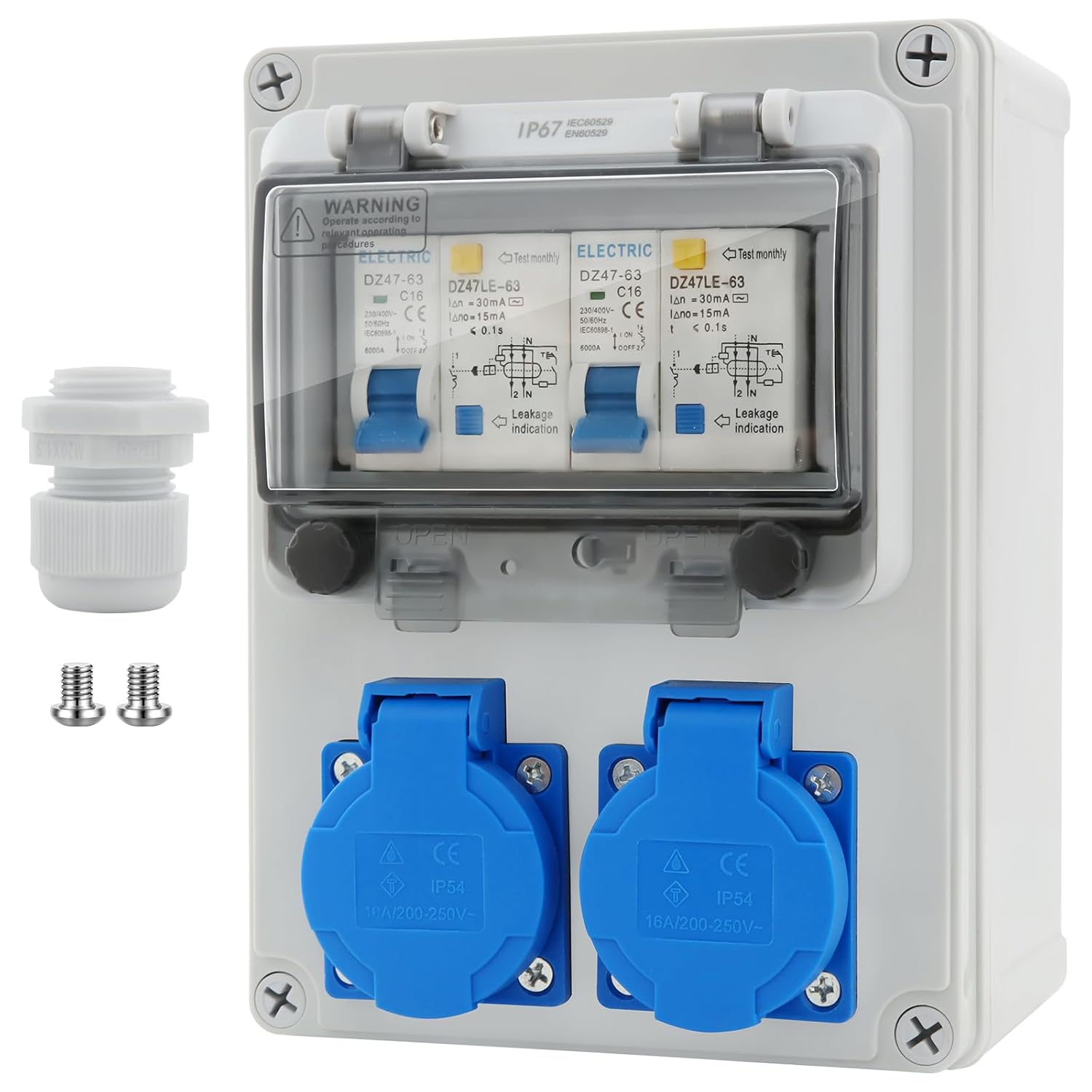 Distributore di Corrente da Parete 16A IP67 - immagine 1